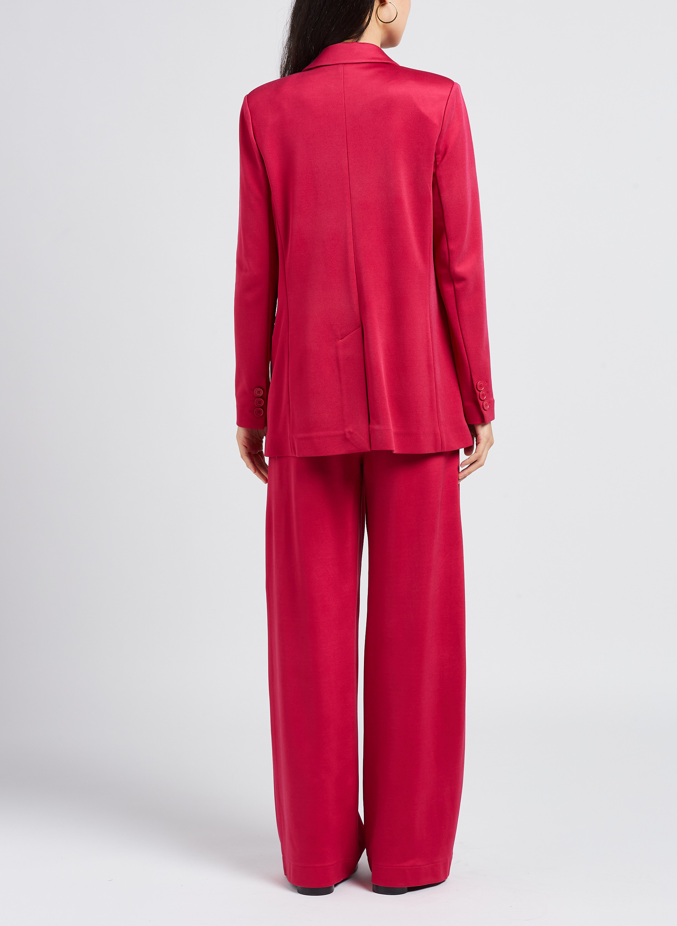Pantalon palazzo taille haute  MAX&Co. Rouge