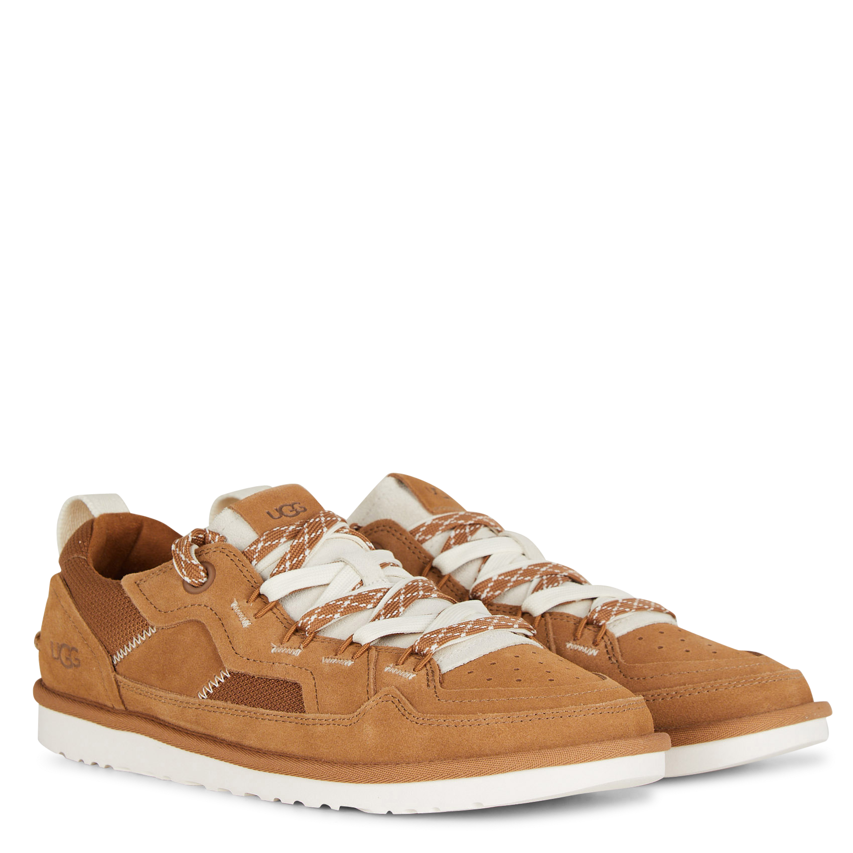 Baskets basses en cuir mélangé UGG Marron