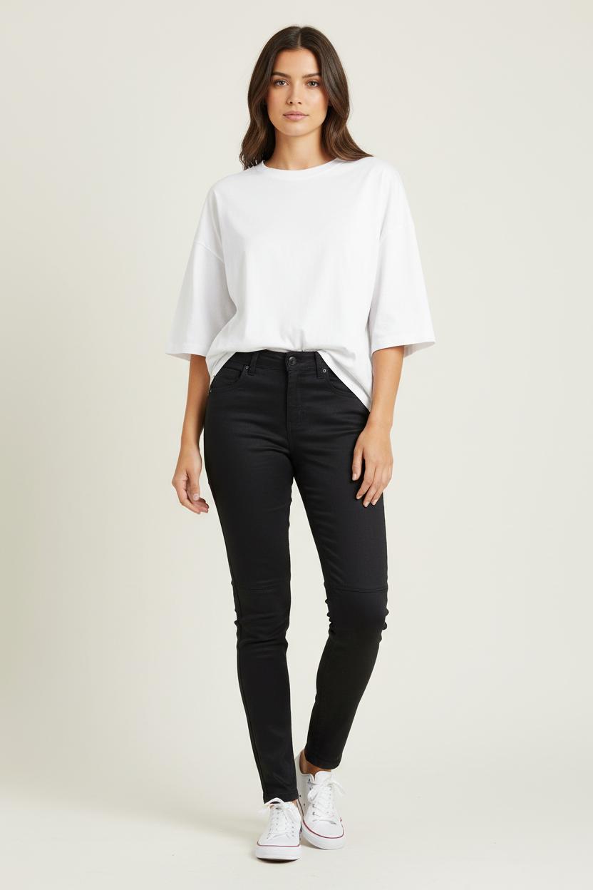 Cropped slim jeans with studs COMPTOIR DES COTONNIERS - Seconde main Blue