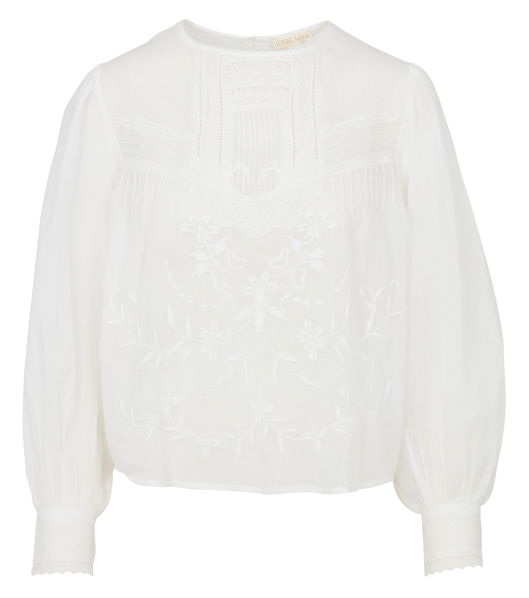 Katoenen blouse met borduursel LOUISE MISHA Wit