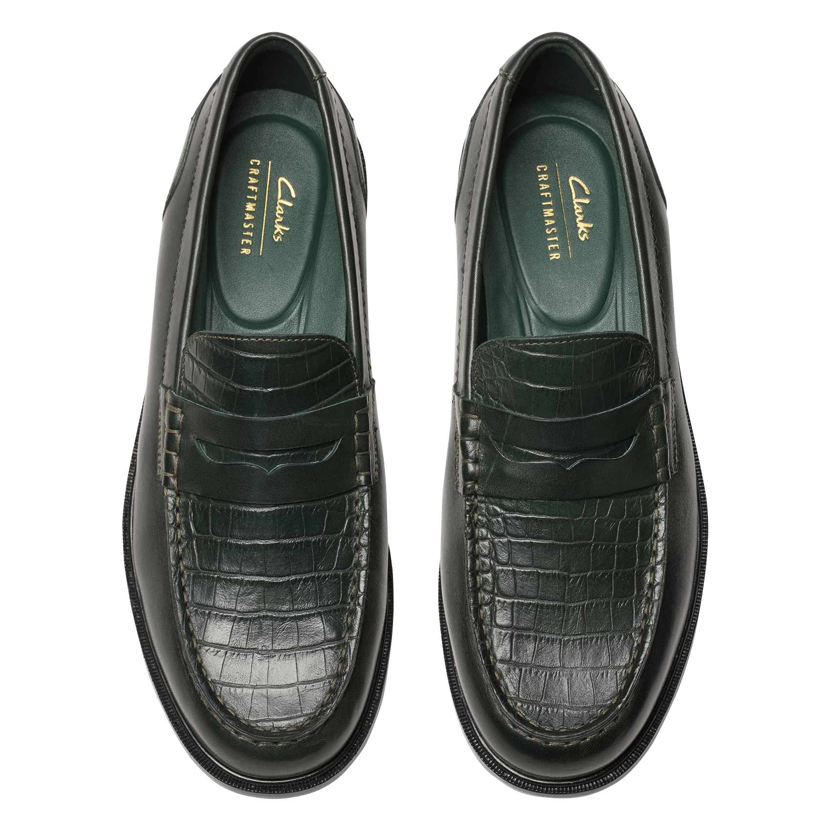 Mocassini in pelle CLARKS Verde