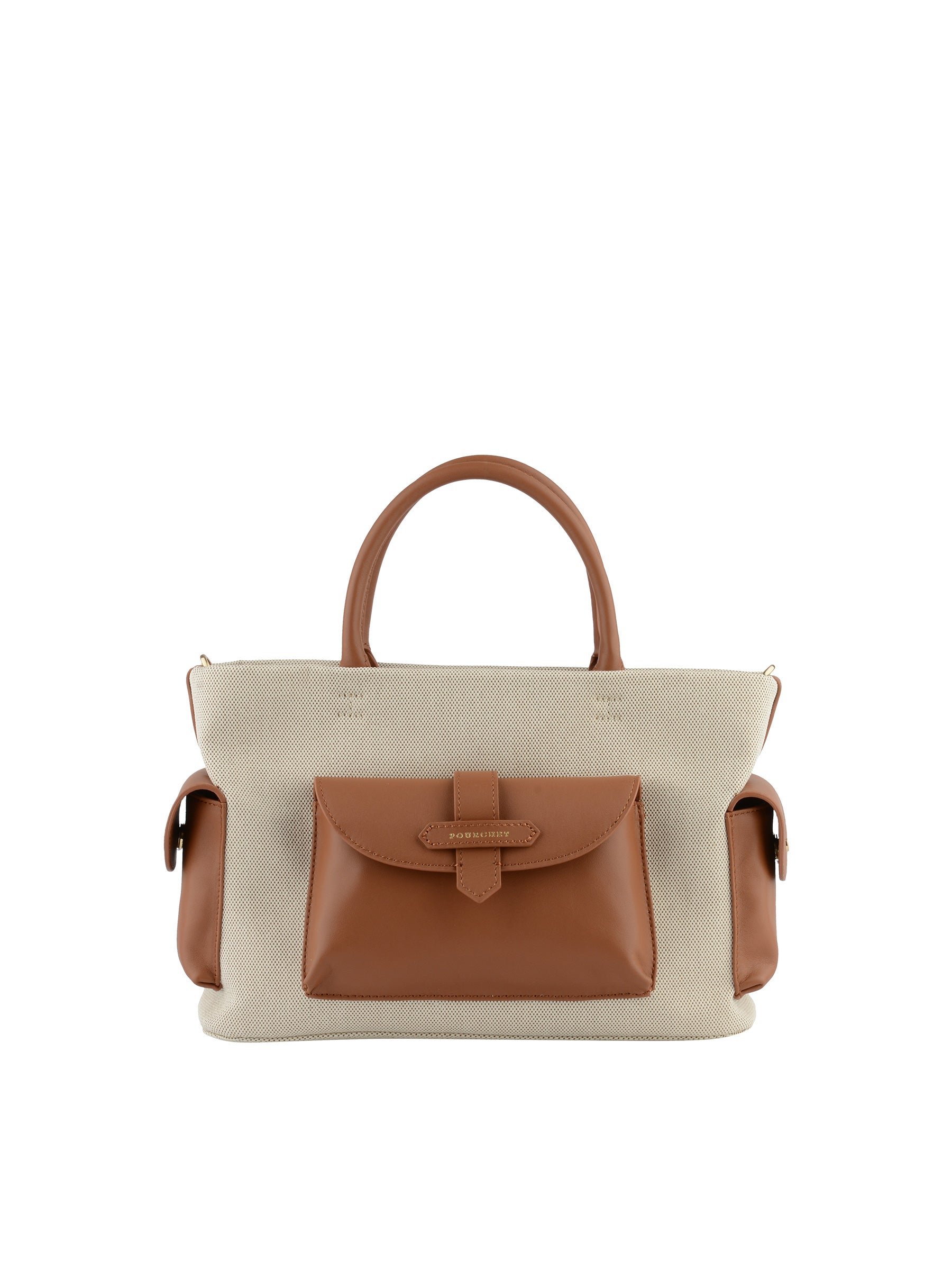 Calfskin leather handbag POURCHET