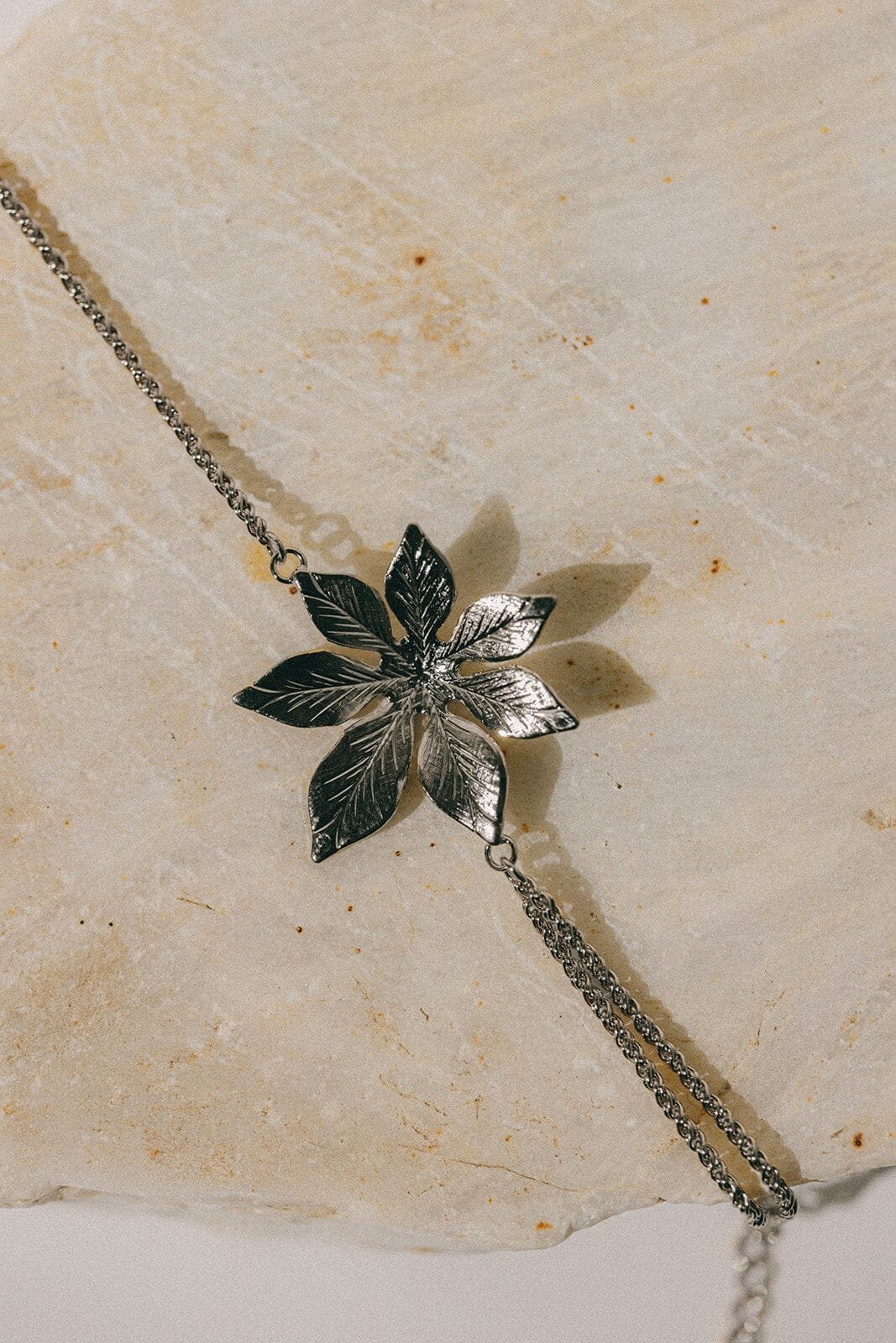 Silver plated flower bracelet MONSIEUR SIMONE Silver