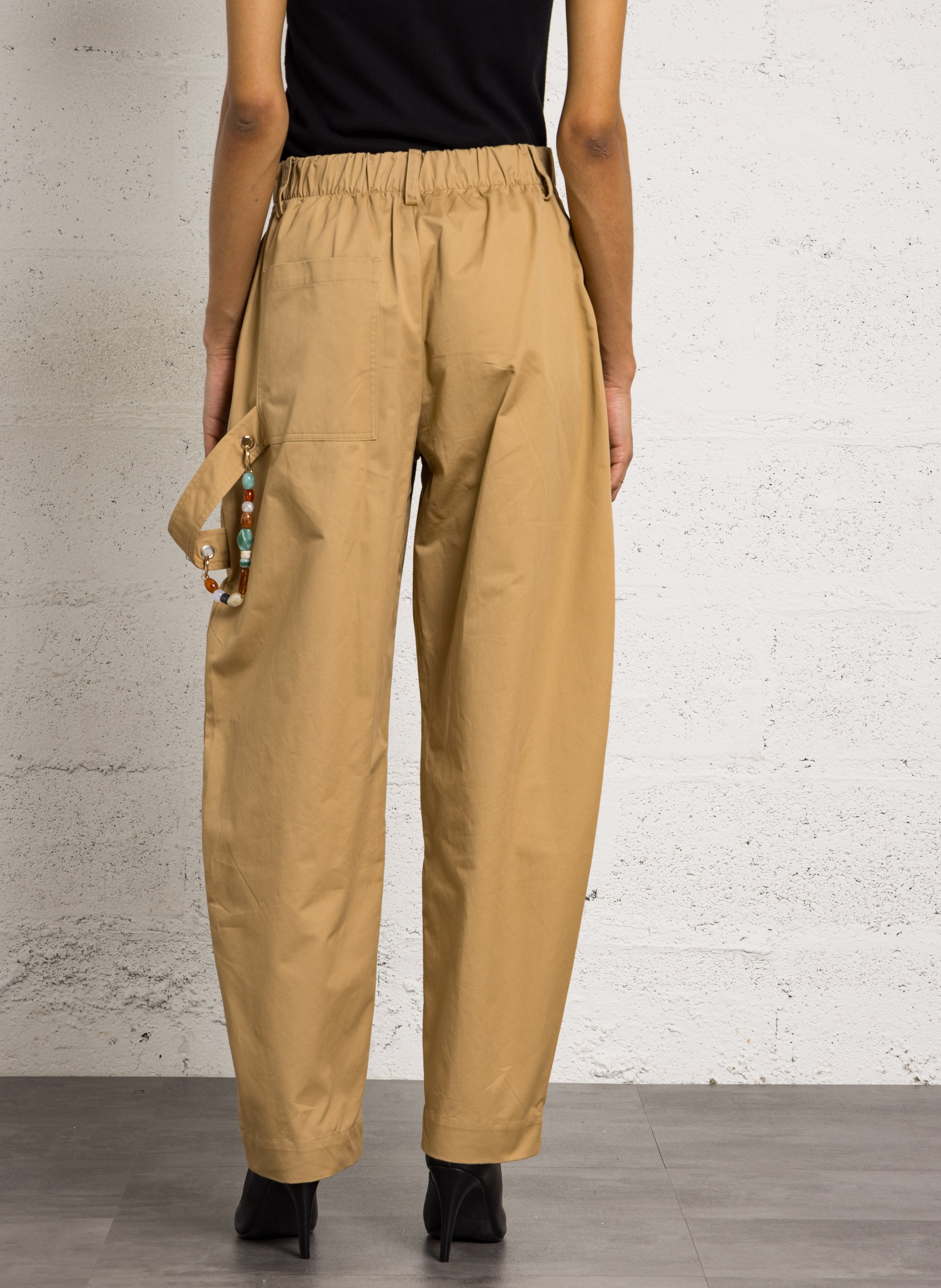 Slim-fit cotton cargo pants BERENICE Beige