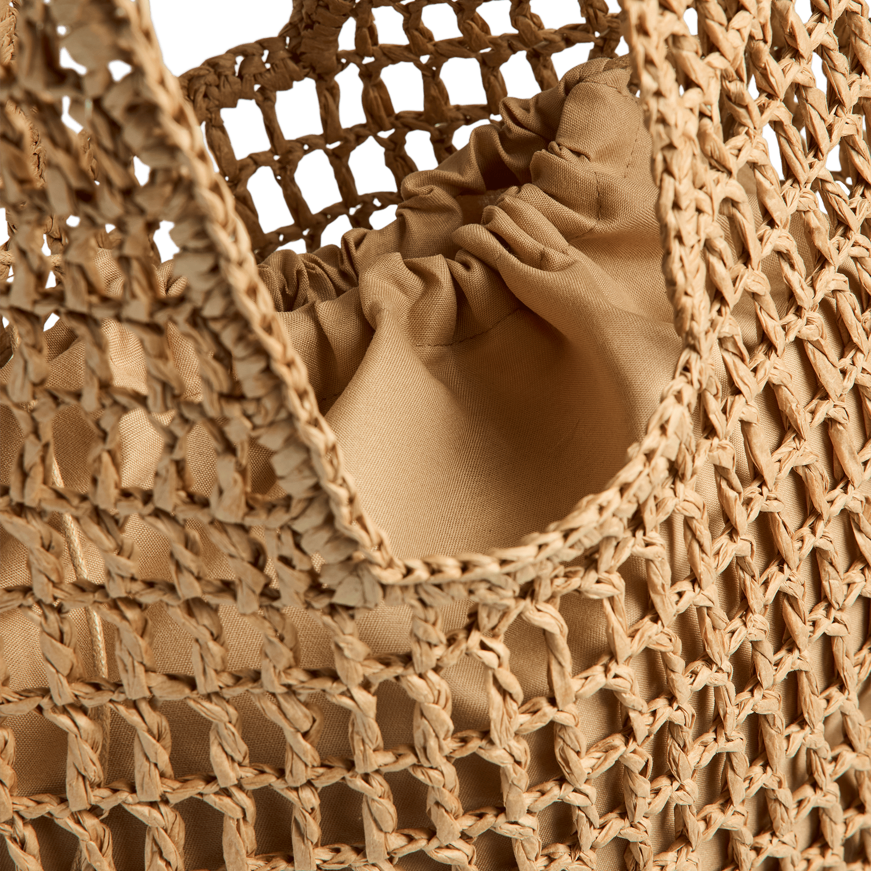 Rieten shopper PIECES Groen