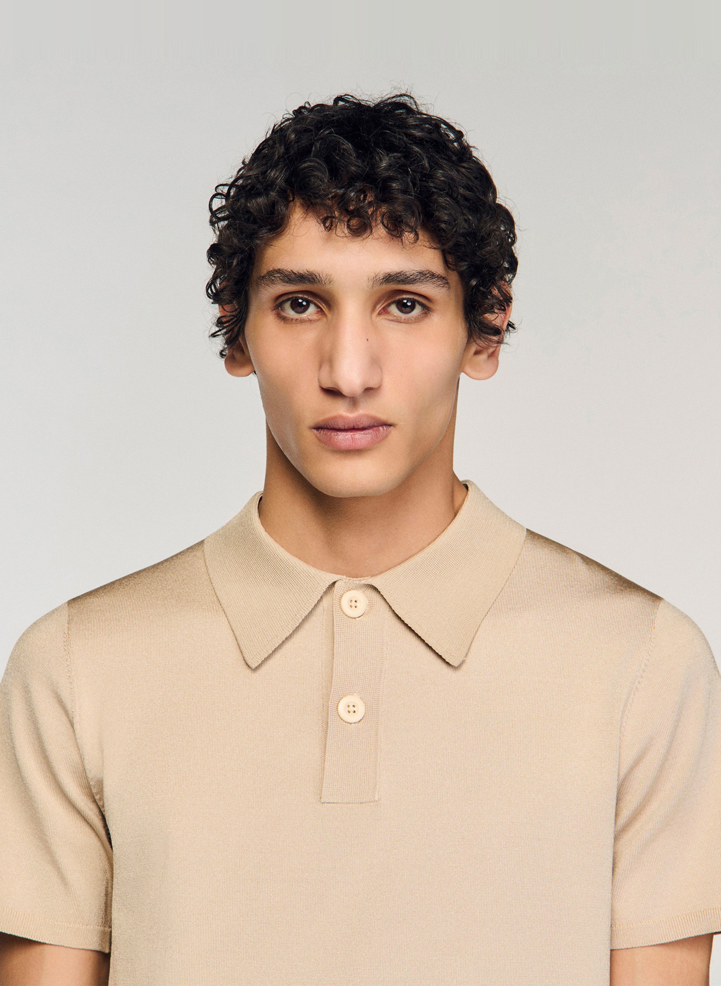 Regular-fit polo SANDRO Wit