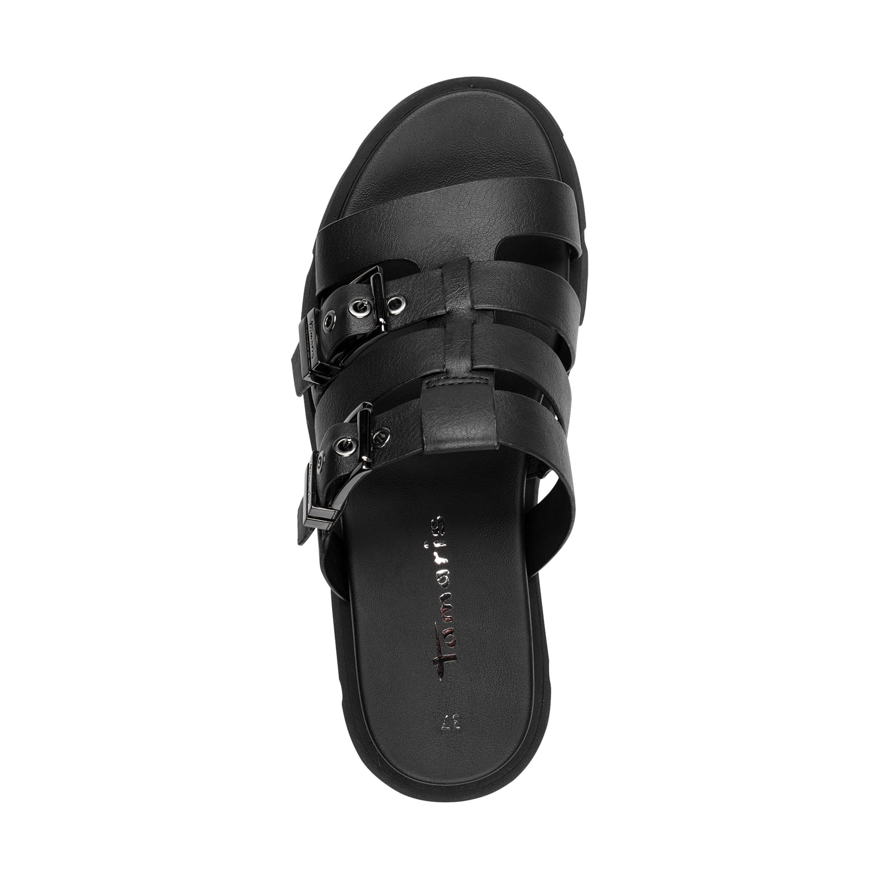 Slip-on sandals TAMARIS Black