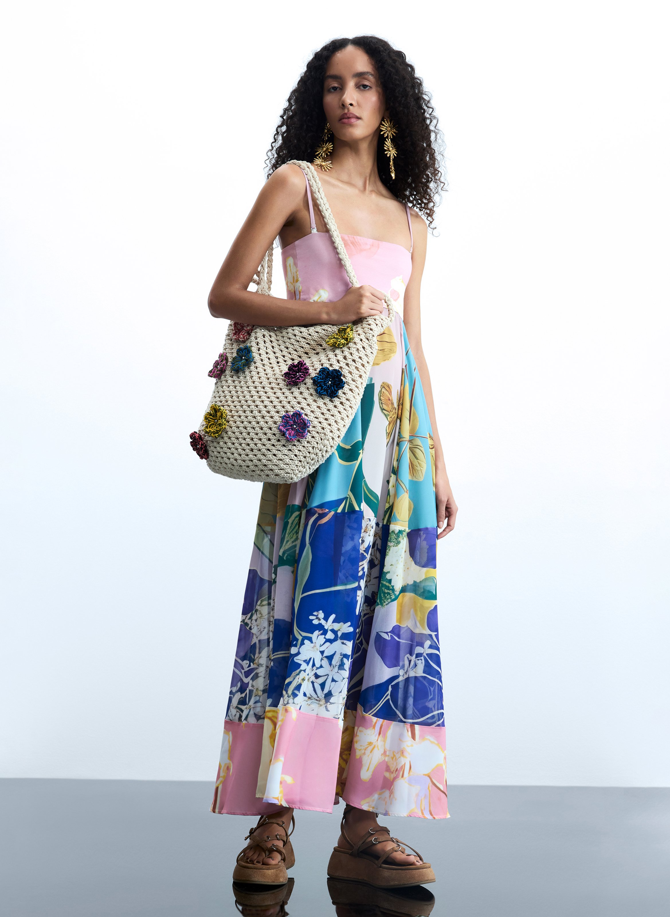 Robe longue ample DESIGUAL Multicolore