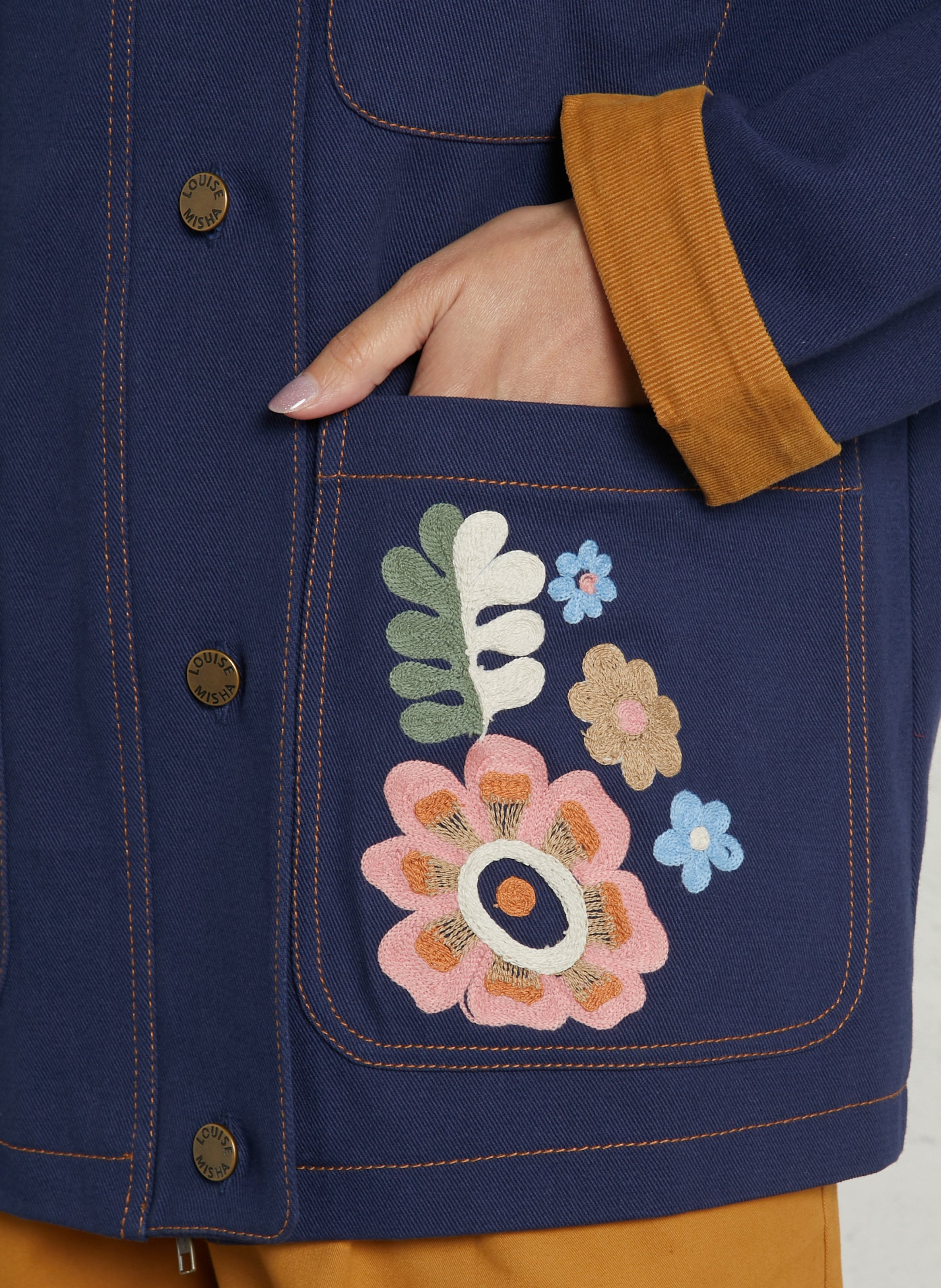 Relaxed-fit jacket with decorative details LOUISE MISHA Blue