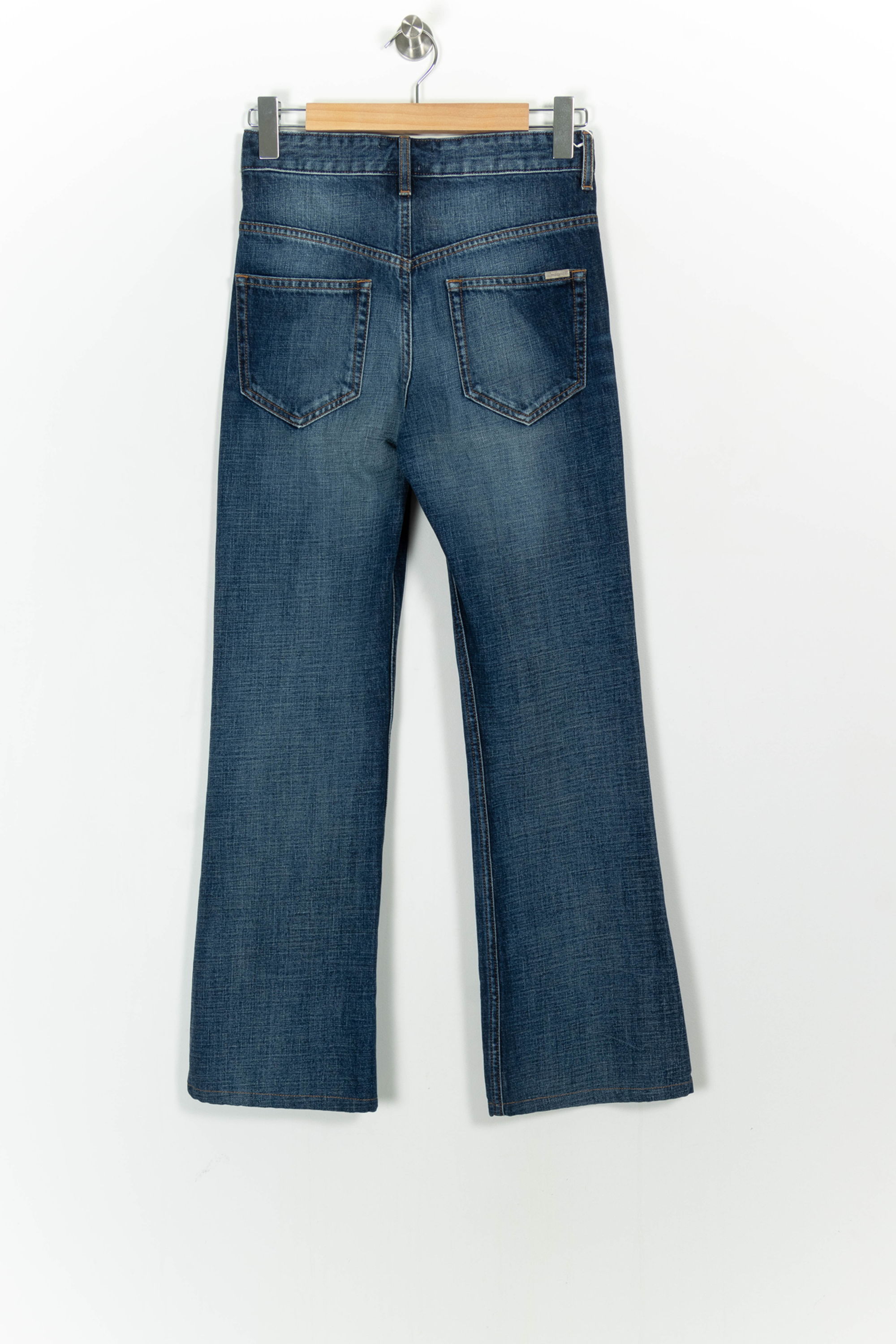 Cropped slim jeans with studs ISABEL MARANT ÉTOILE - SECONDE MAIN Blue