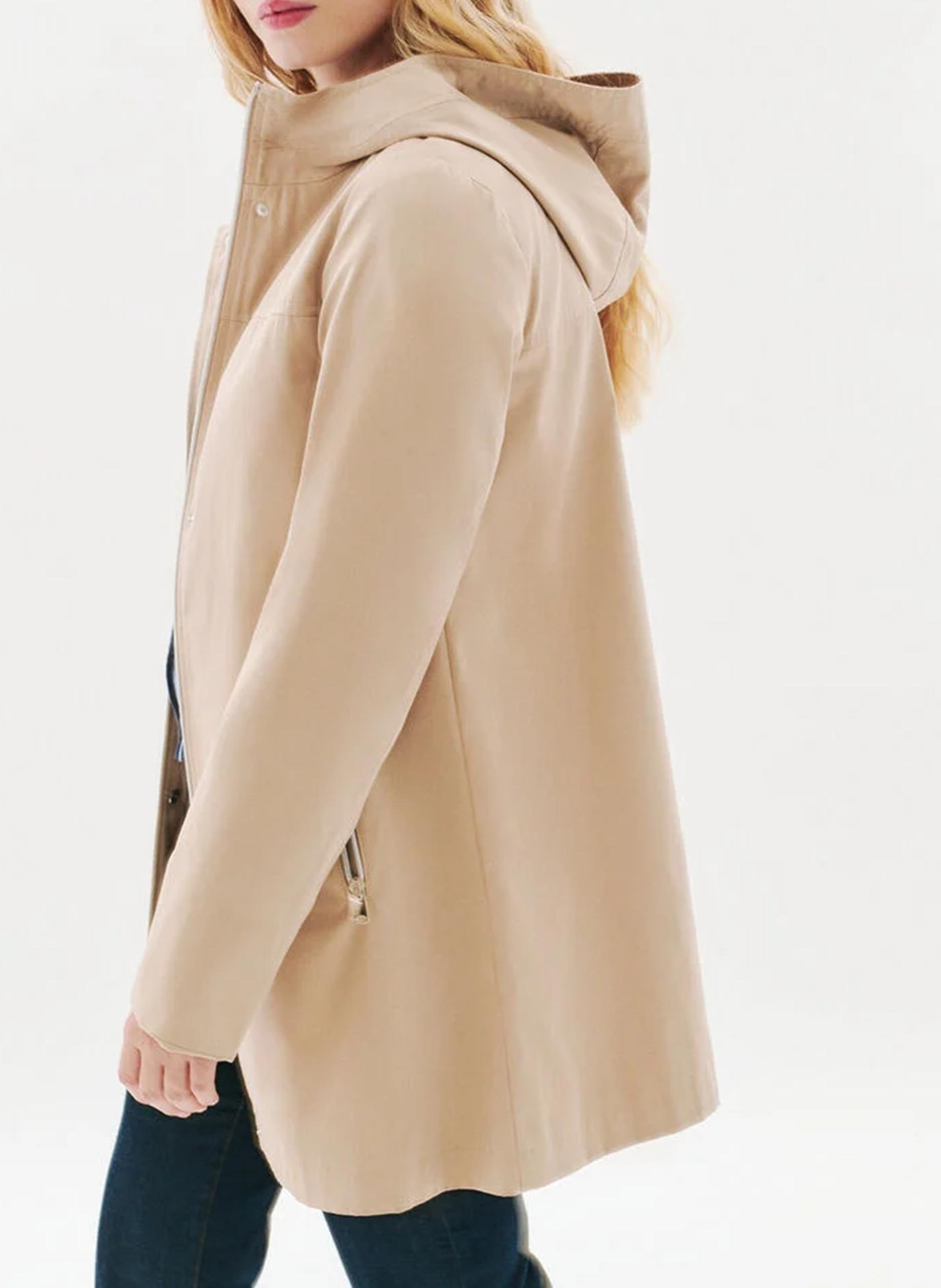 High-neck coat CAROLL Beige