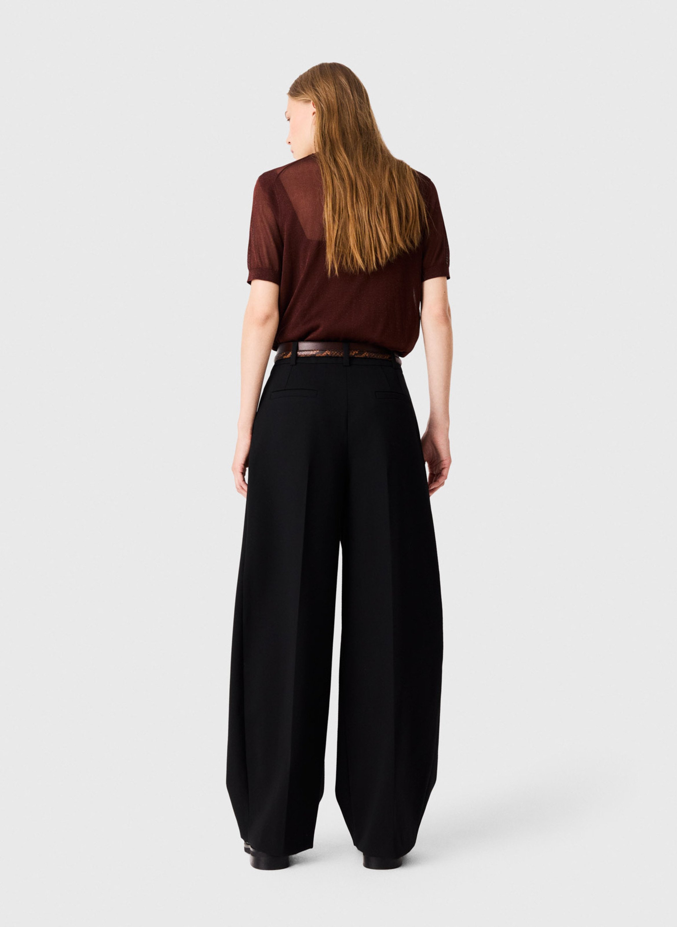 Pantalon palazzo  MAJE Noir