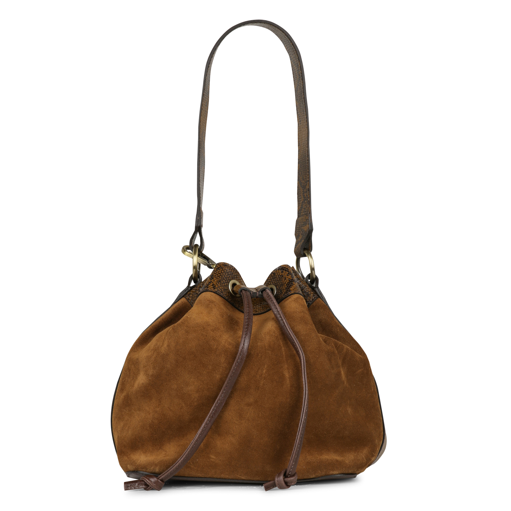 Leather bucket bag MAISON 123 Beige