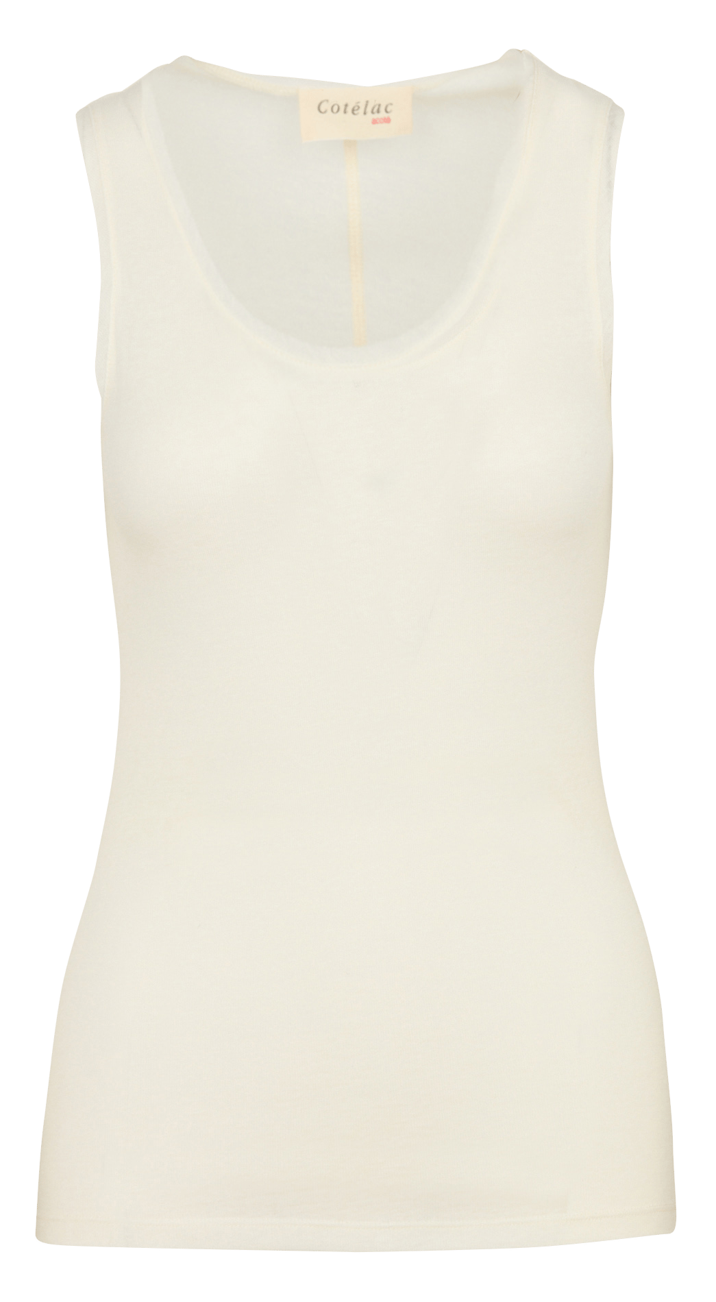Doorschijnende rechte tanktop COTELAC ACOTE Beige
