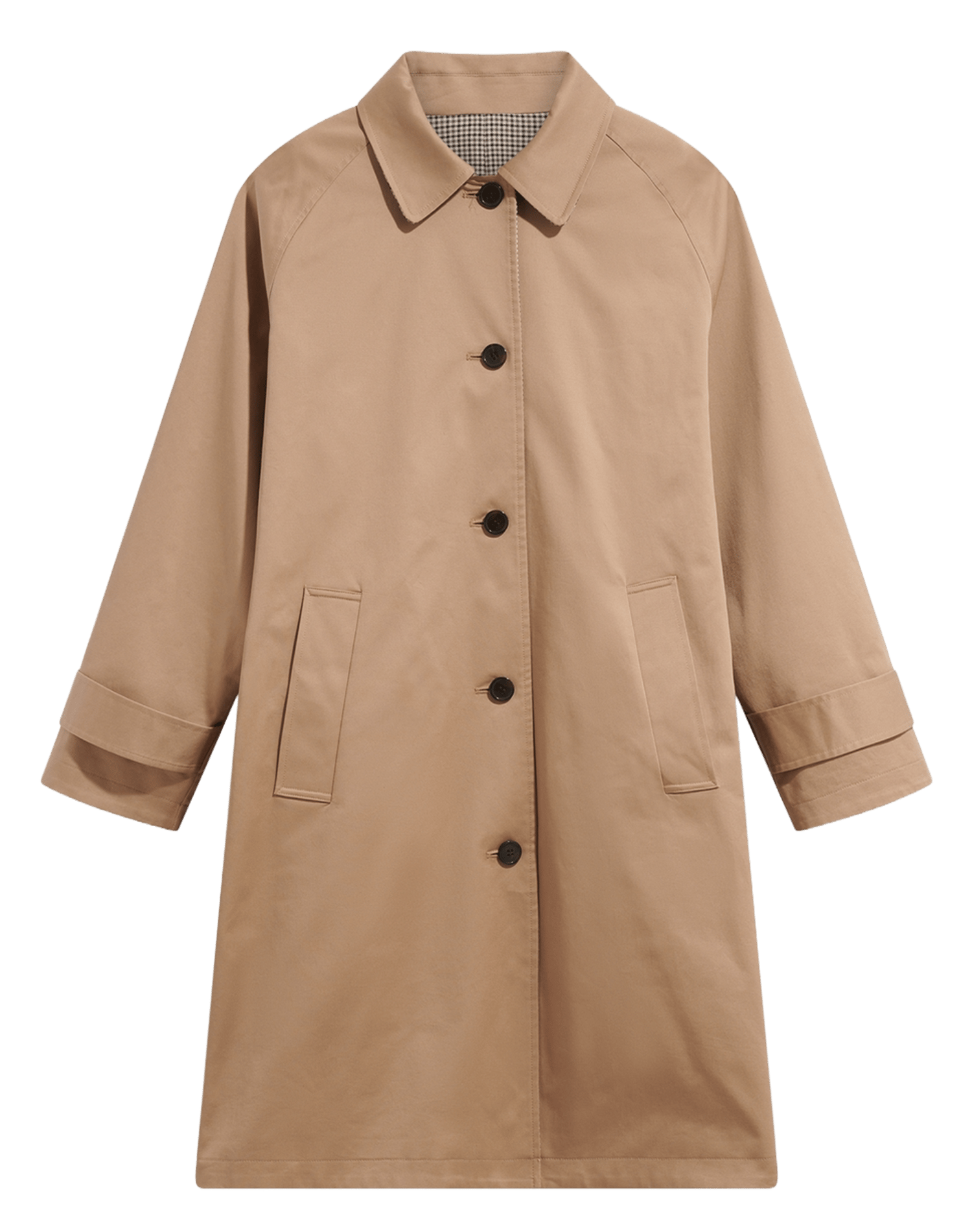 Trench droit en coton mélangé PABLO Beige