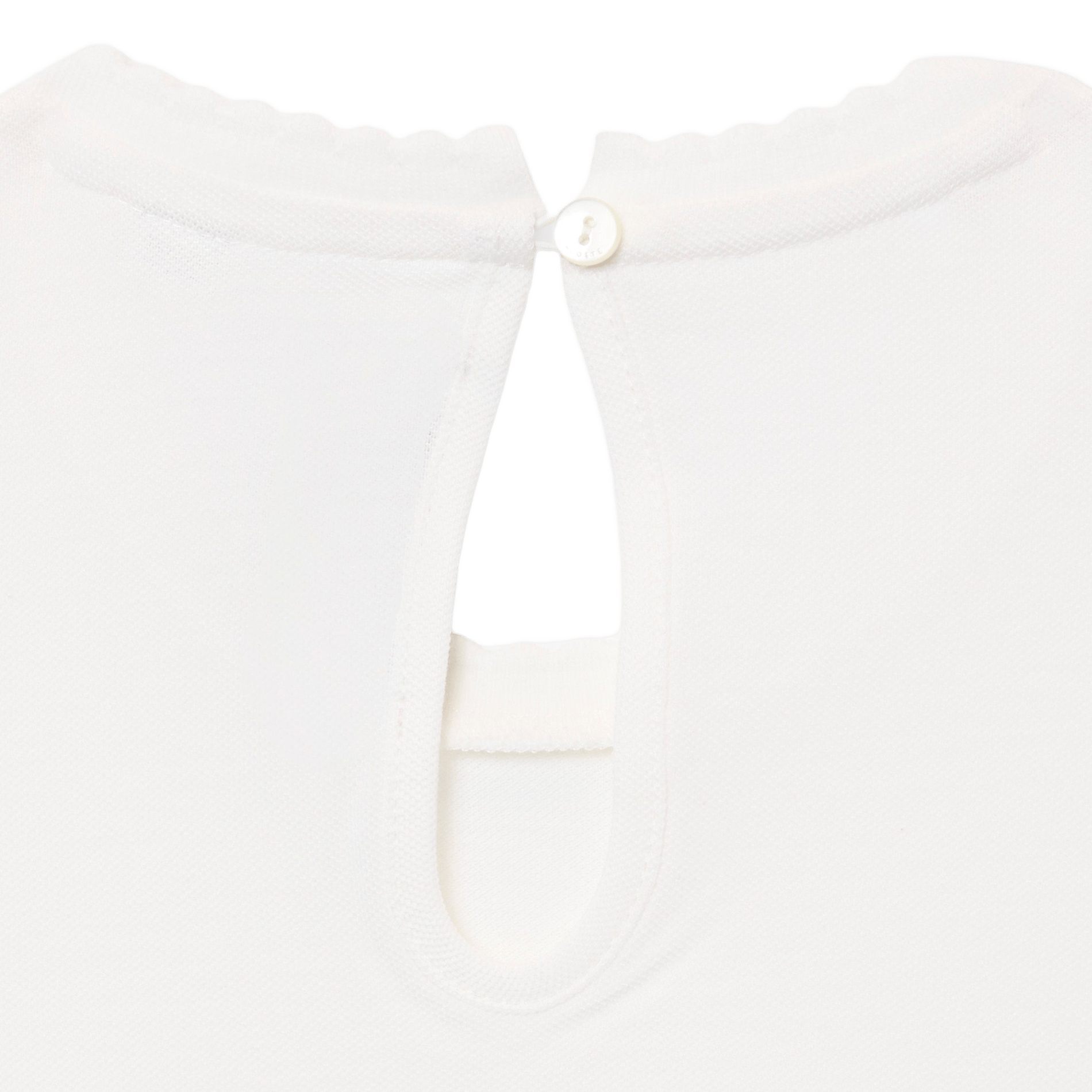 Gerader T-Shirt mit Rundhalsausschnitt und Wellenkante aus Baumwollmischung LACOSTE Grau