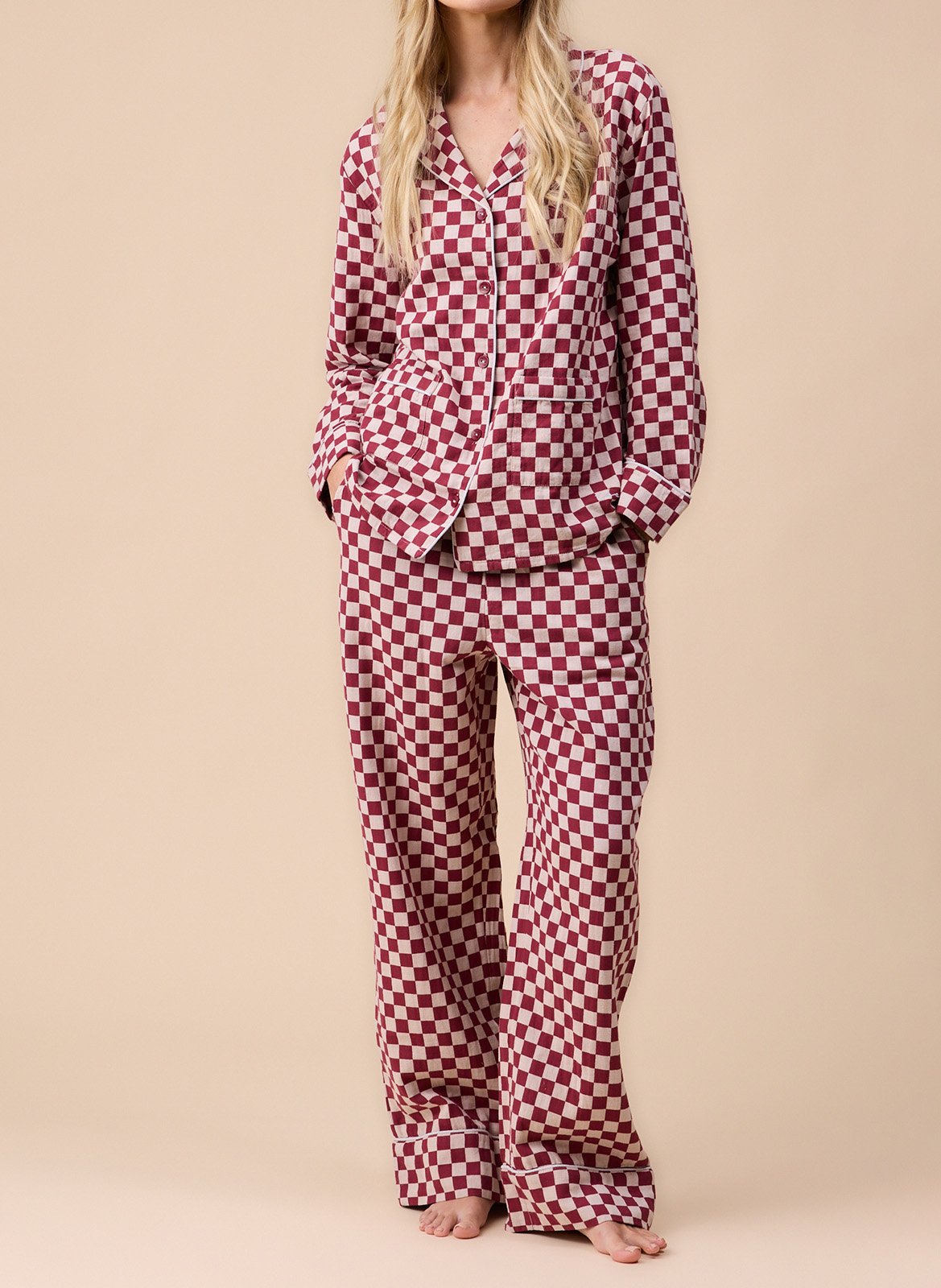 Baumwoll-Pyjama TBCO Rot