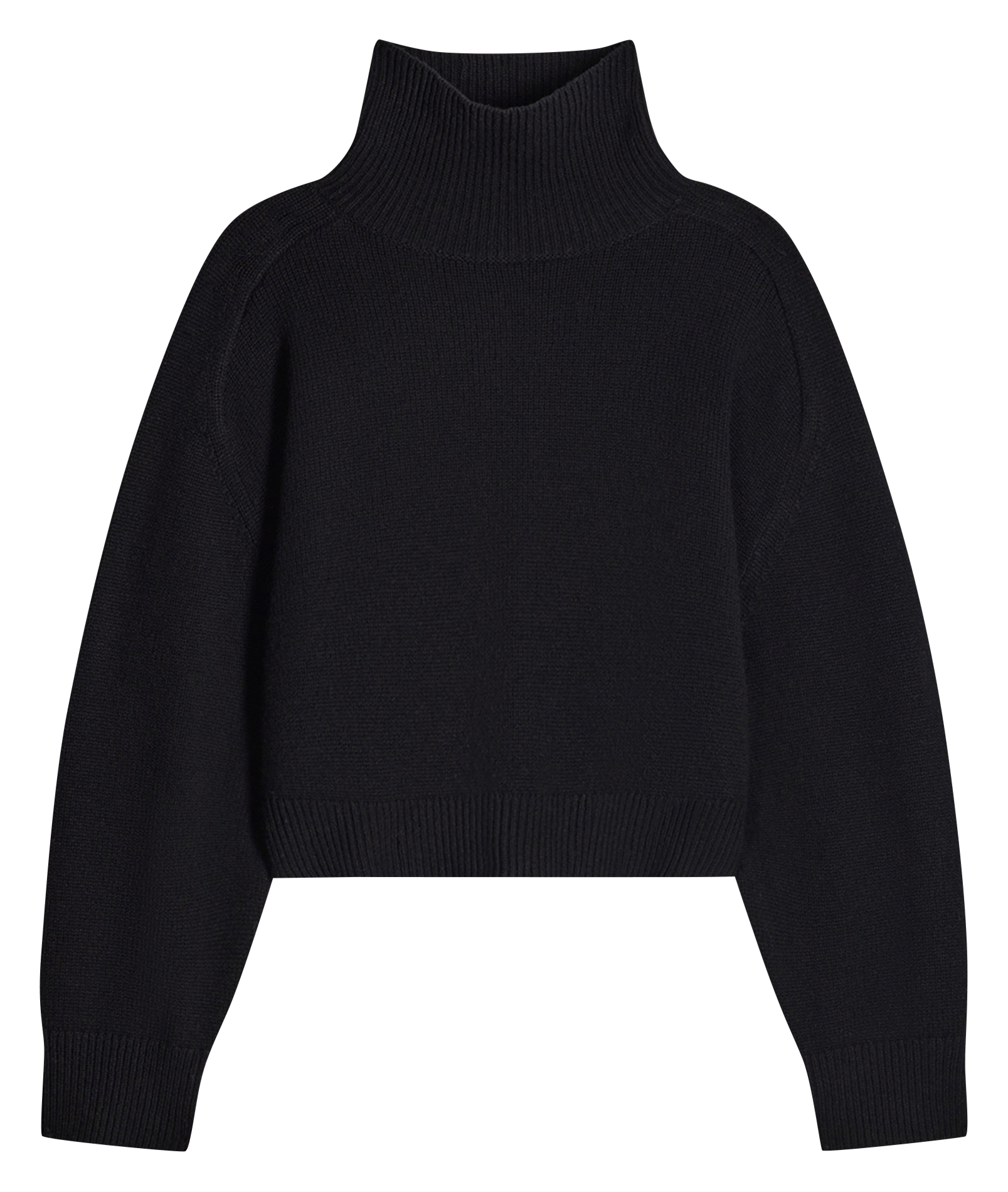 Cropped Rollkragenpullover aus Wolle und Yak-Wolle VANESSA BRUNO Schwarz