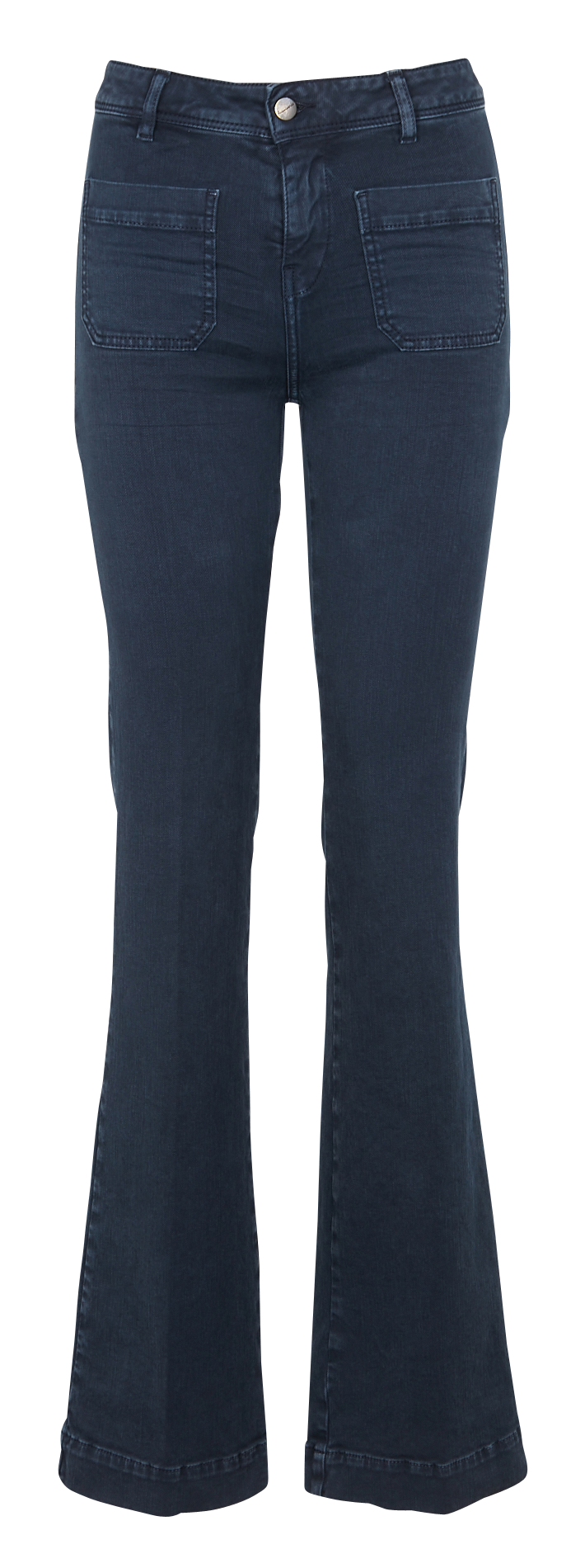 Katoenen jeans met uitlopende pijpen Charlotte ACQUAVERDE Blauw