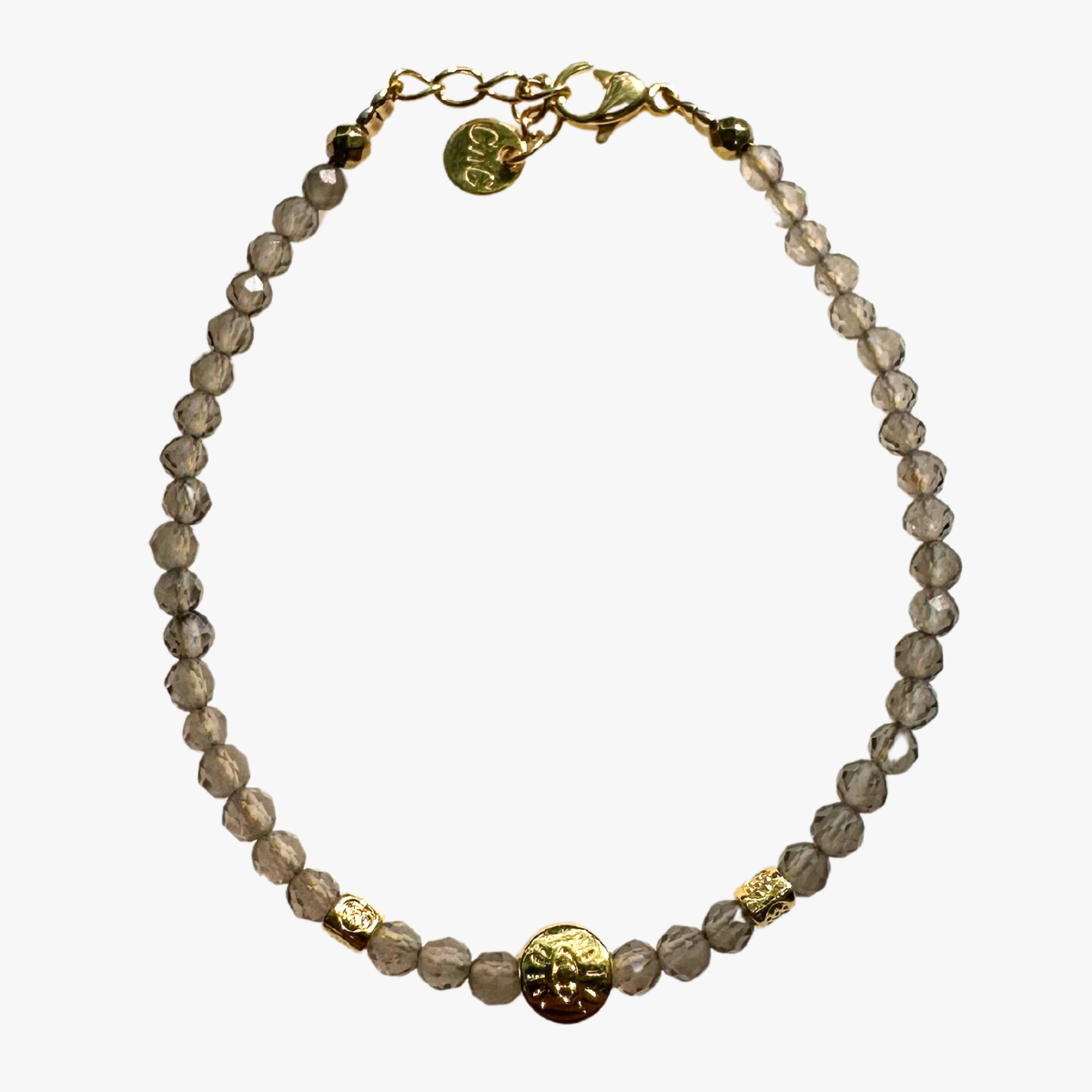 Smoked quartz bracelet GINANDGER Blue