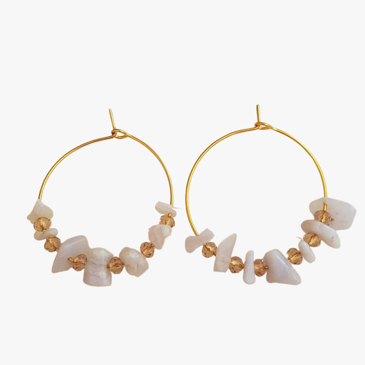 Chalcedony earrings GINANDGER Blue