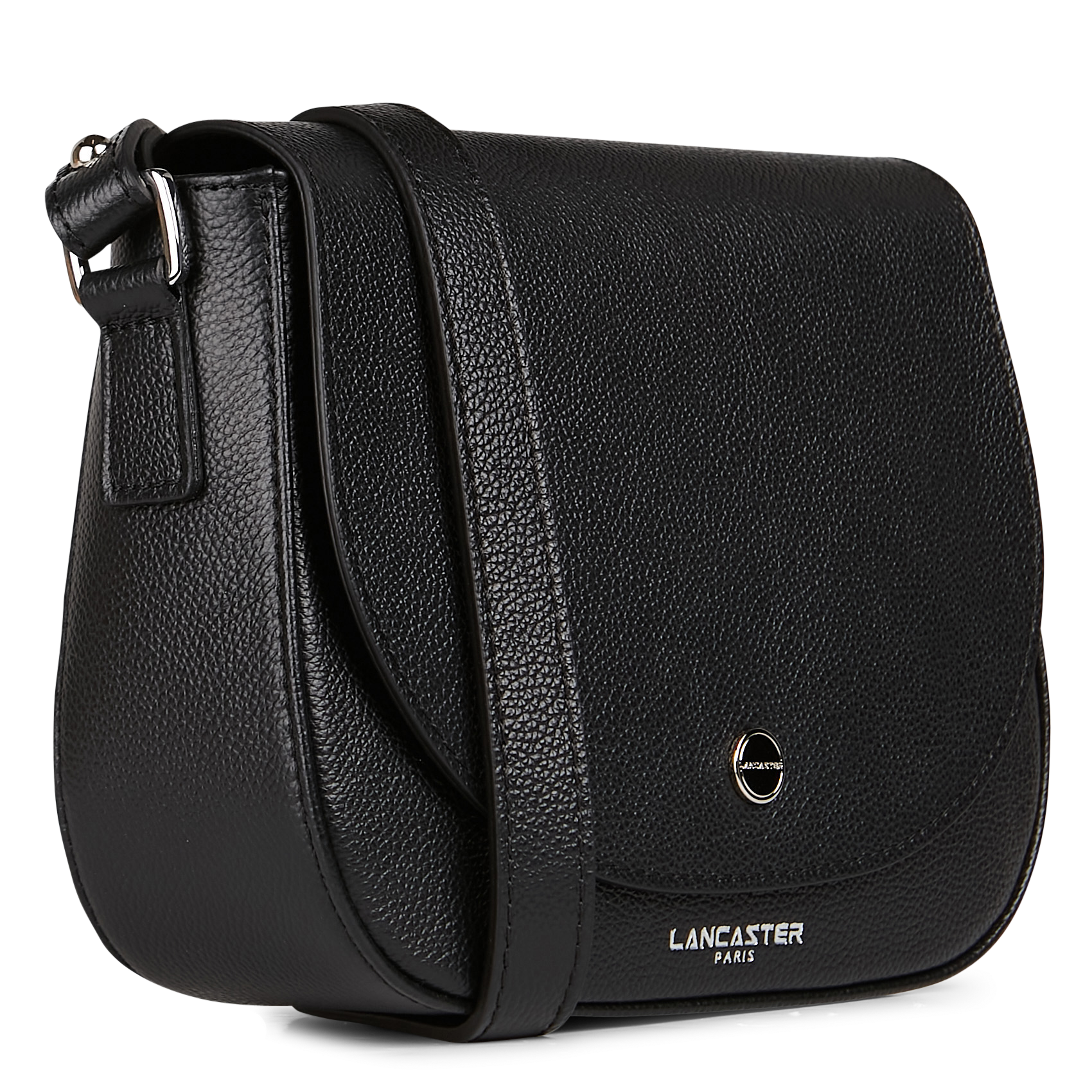 Leren schoudertas Zwart