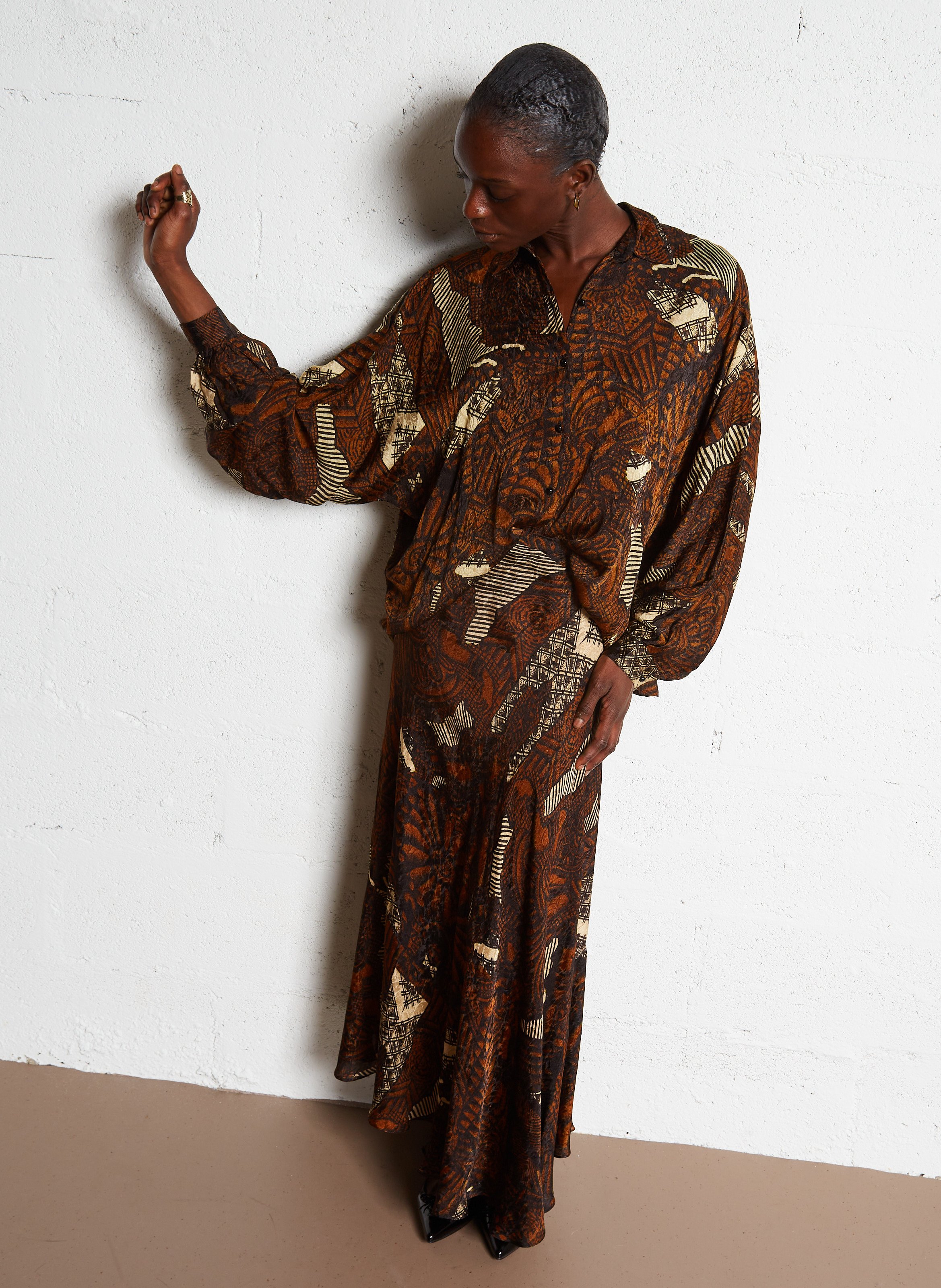 Printed straight shirt MES DEMOISELLES Multicolored