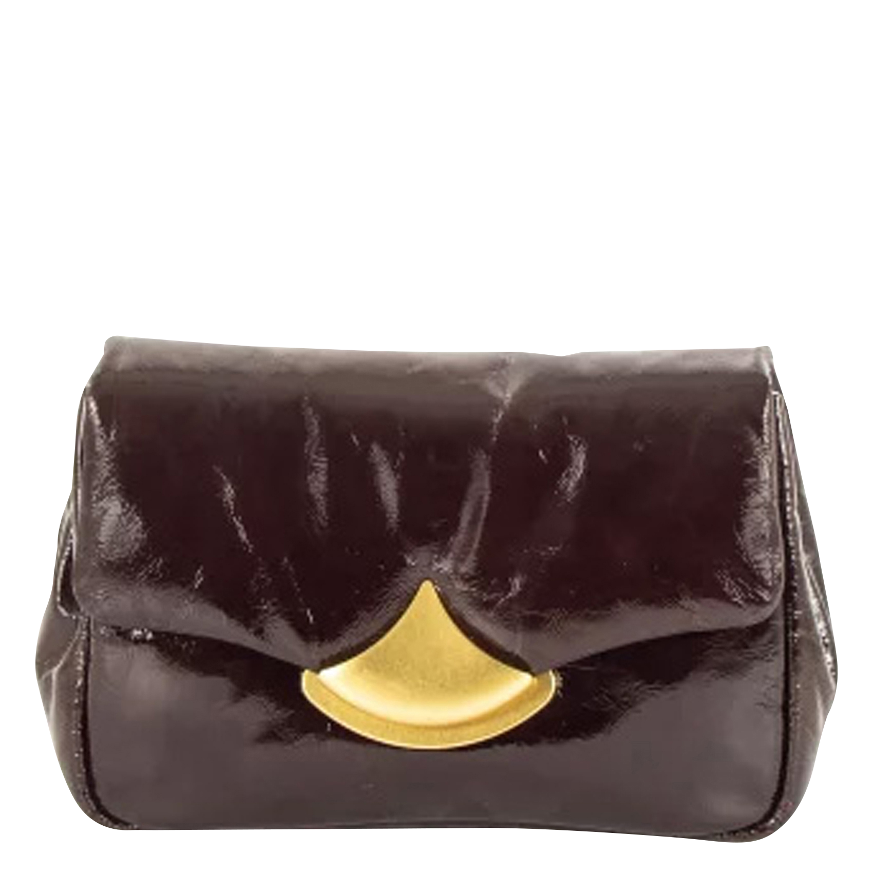Patent leather shoulder bag SESSUN Brown