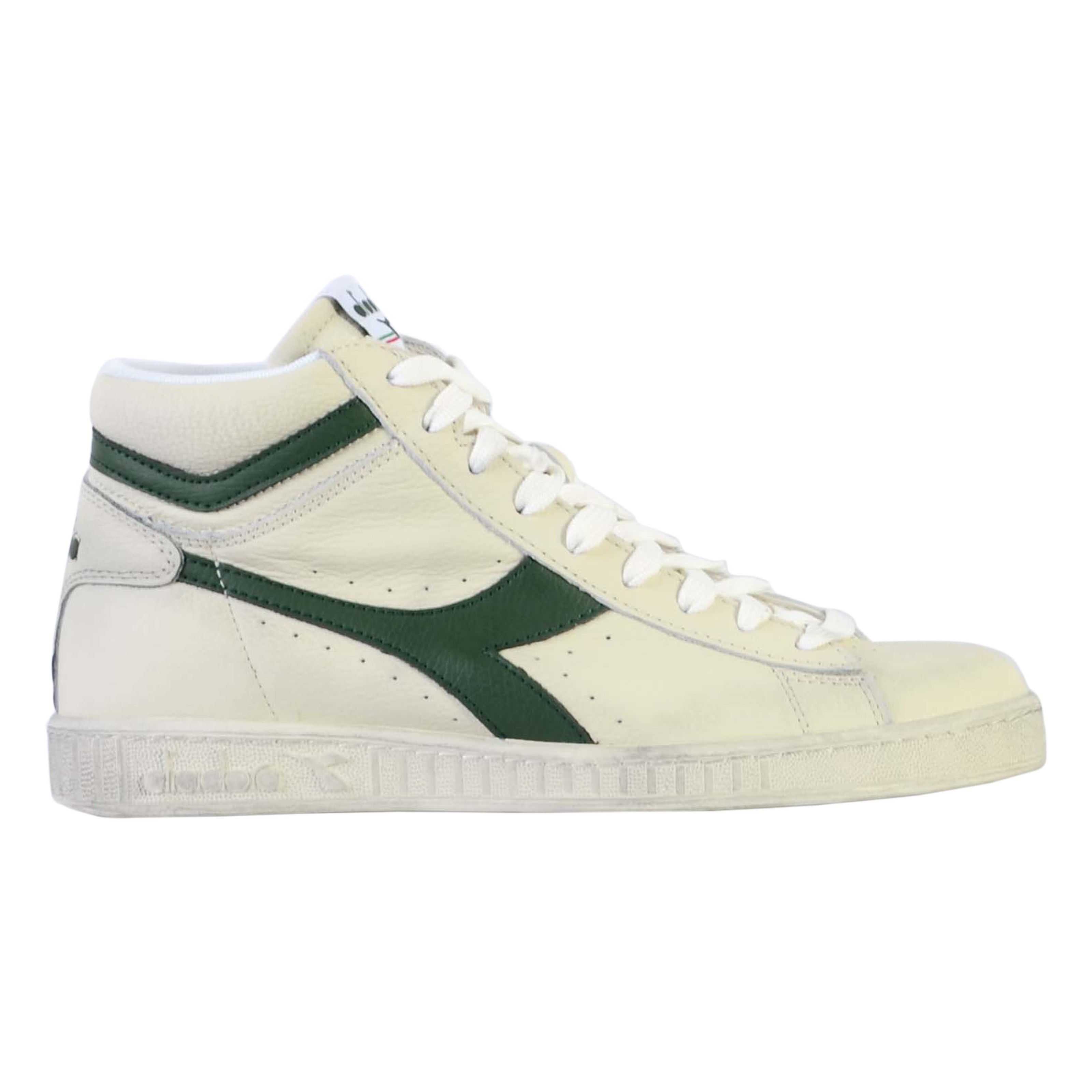 Lace-up leather sneakers game l high waxed DIADORA