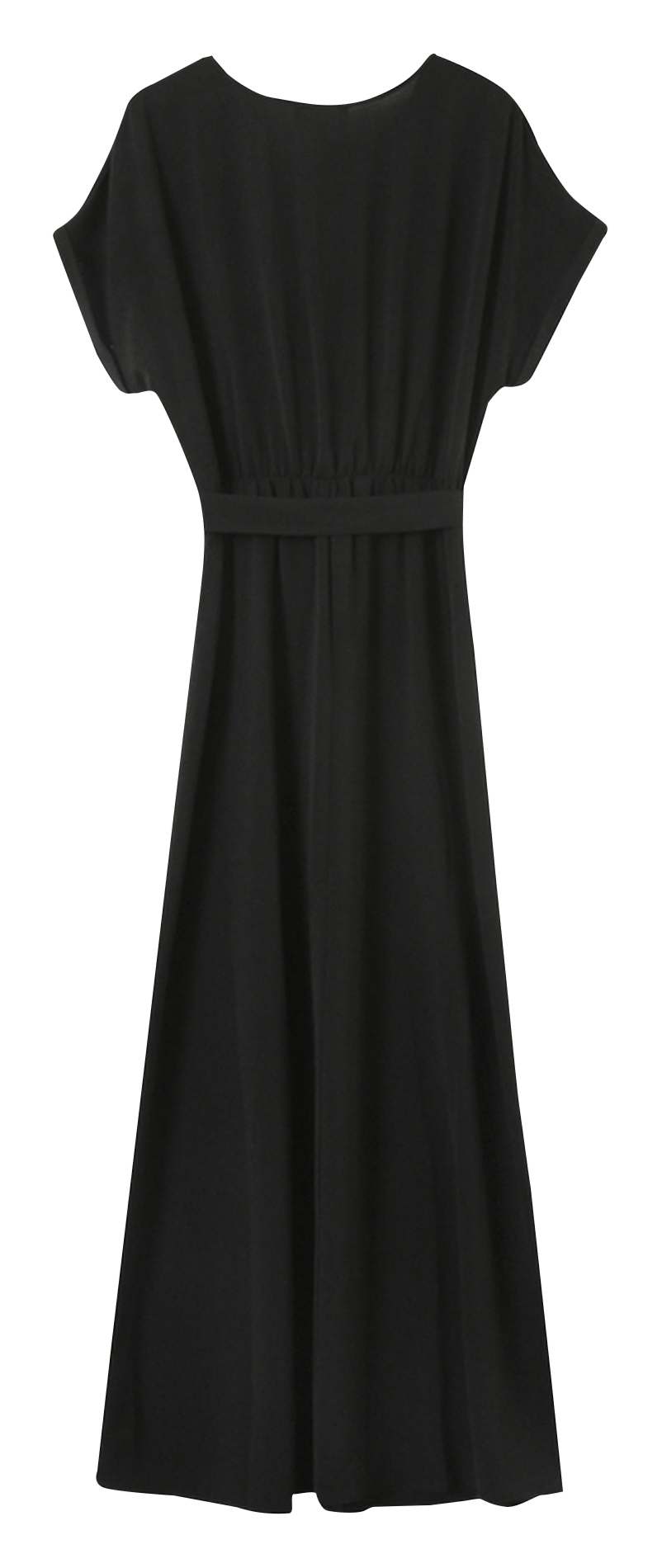 Robe longue fluide ceinturée GRACE ET MILA Noir