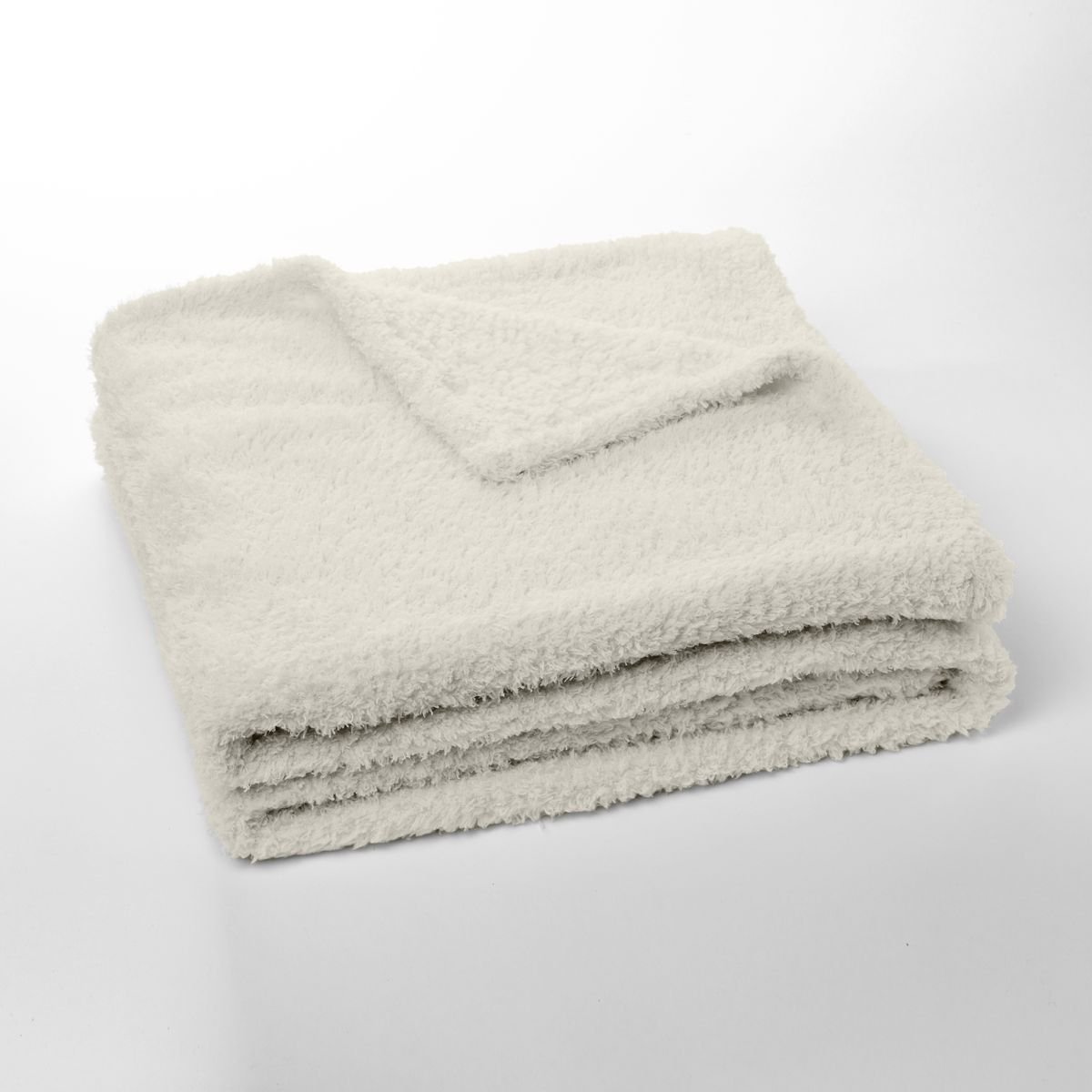 Solid fleece plaid TODAY LINGE DE MAISON White