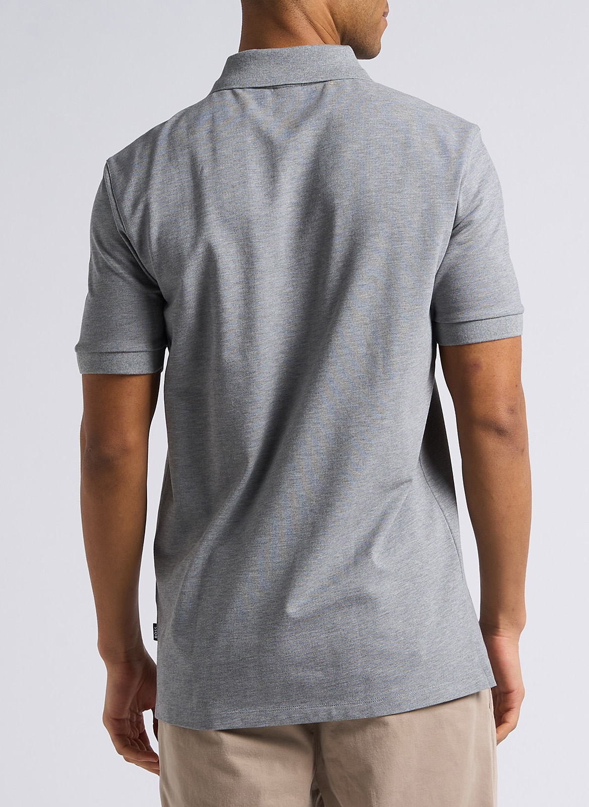 Regular-fit organic cotton polo shirt BOSS Silver