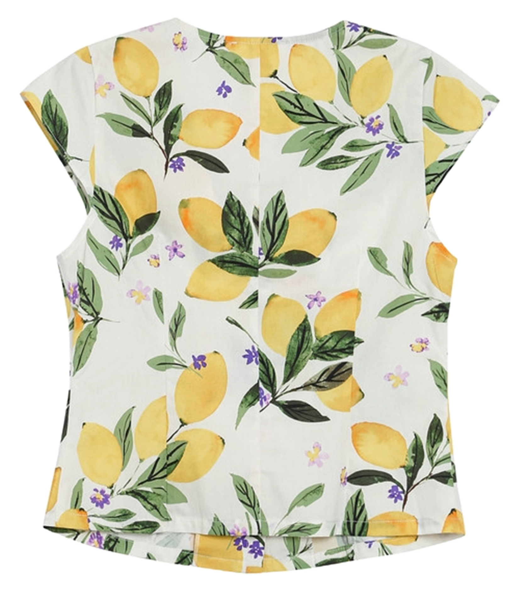 Top col V en coton GRACE ET MILA Blanc