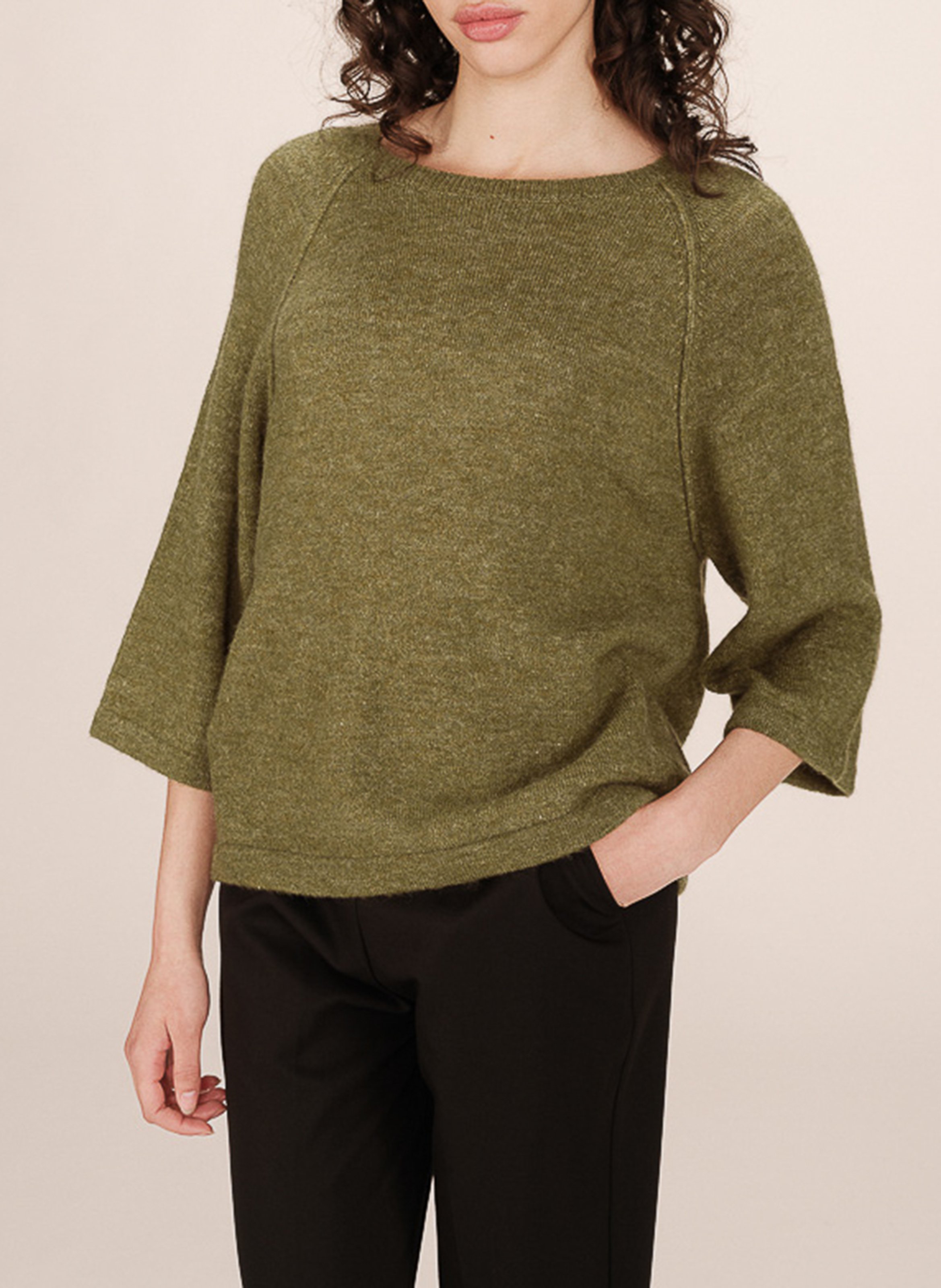 Pull col rond  GRACE ET MILA Vert