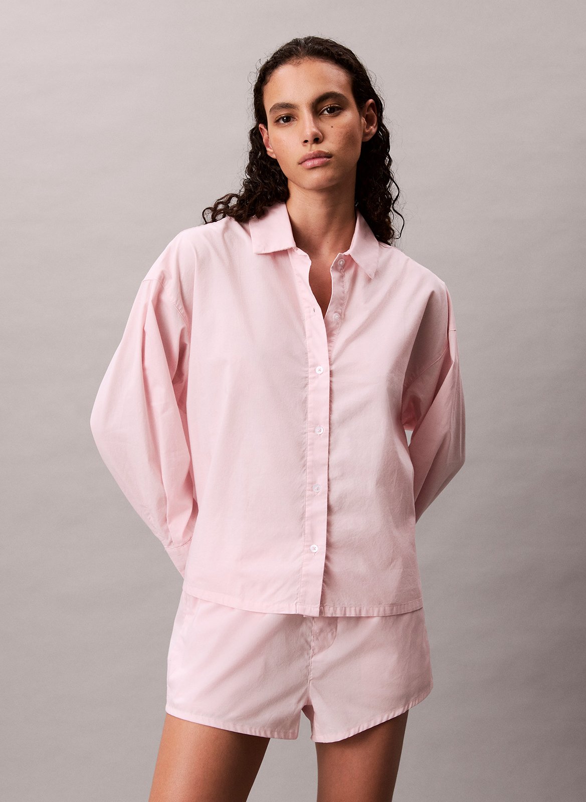 Cotton-blend pajama shorts CALVIN KLEIN UNDERWEAR Pink