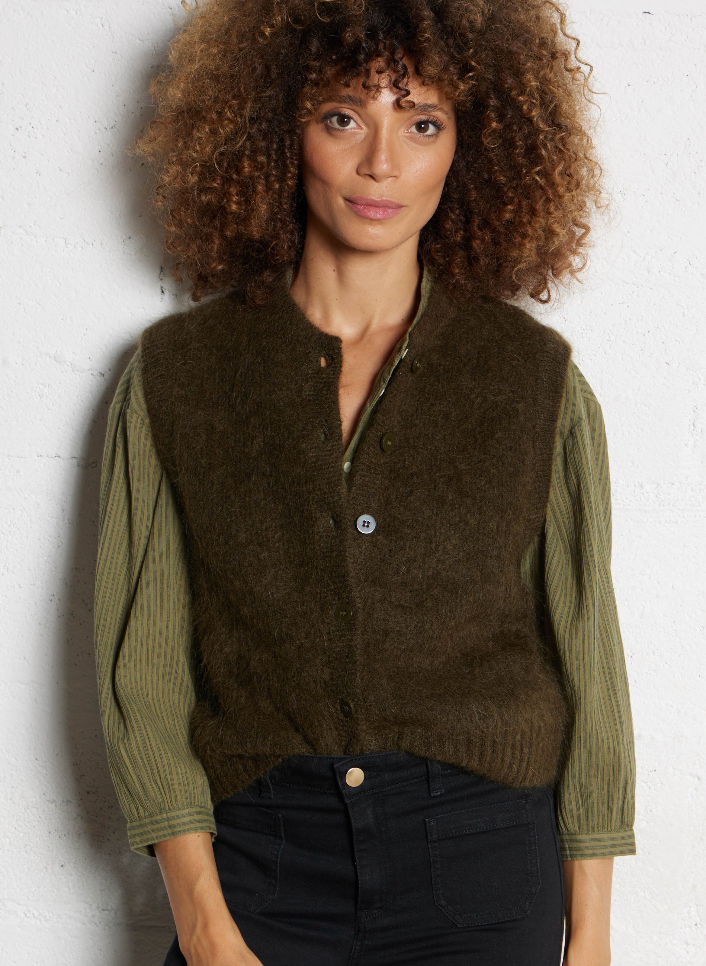 Straight mohair-blend cardigan MAISON 123