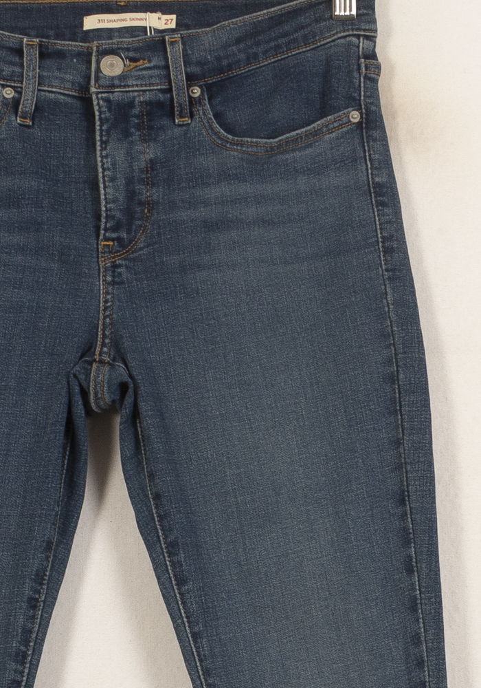 Cropped slim jeans with studs LEVI'S - Seconde main Blue