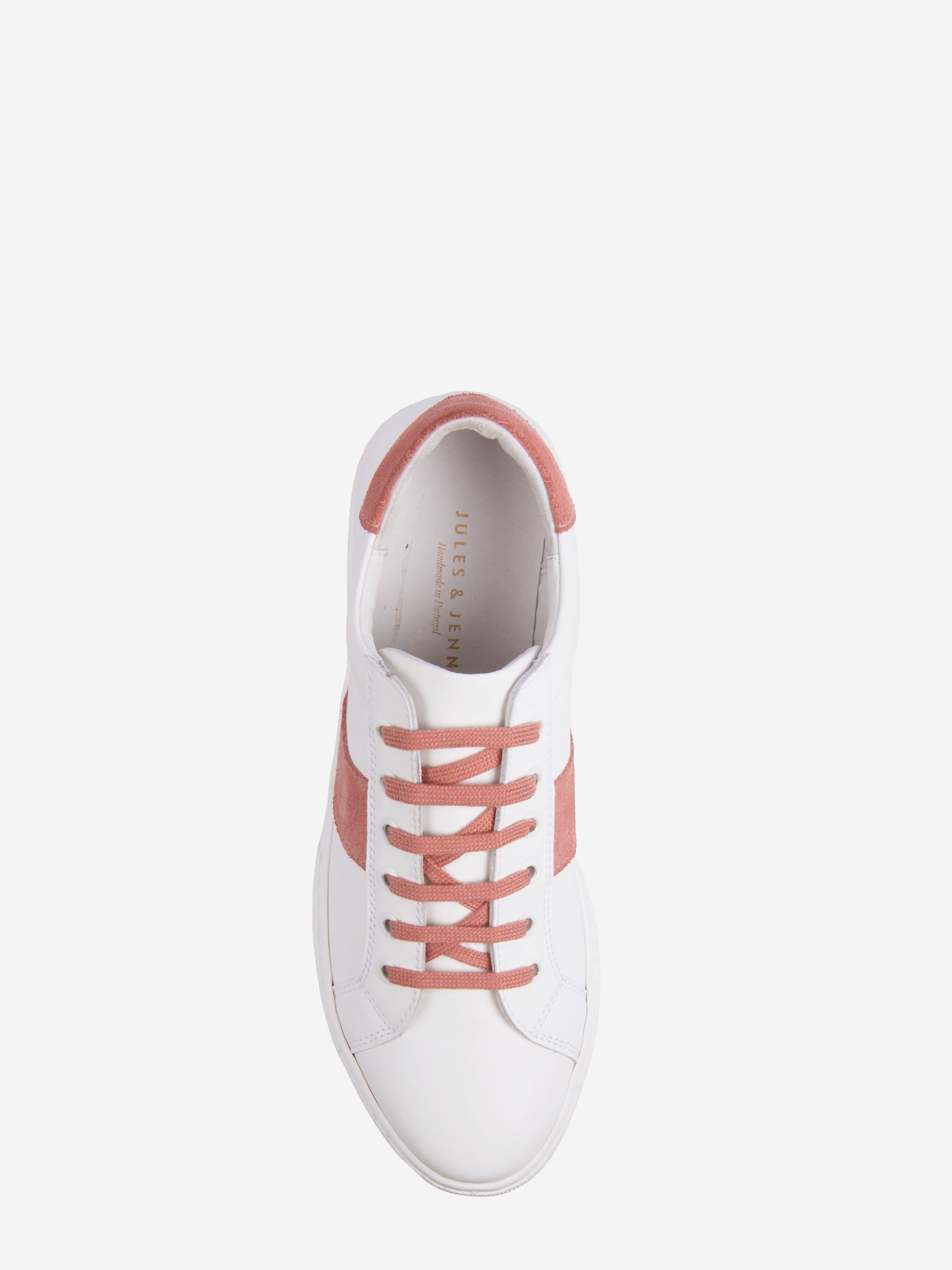 Victory leather lace-up sneakers JULES & JENN White