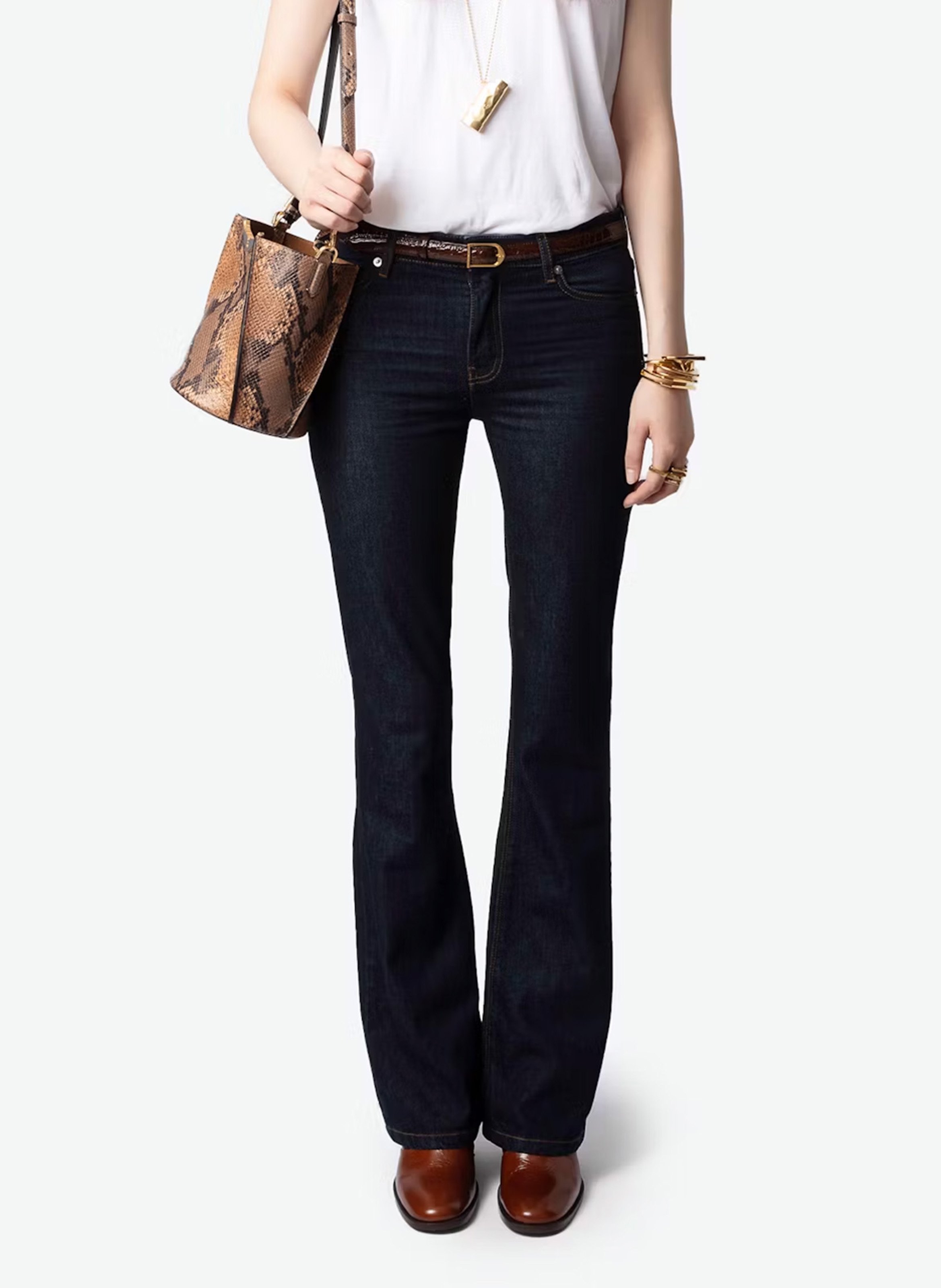 Jeans flare in cotone ZADIG&VOLTAIRE Blu