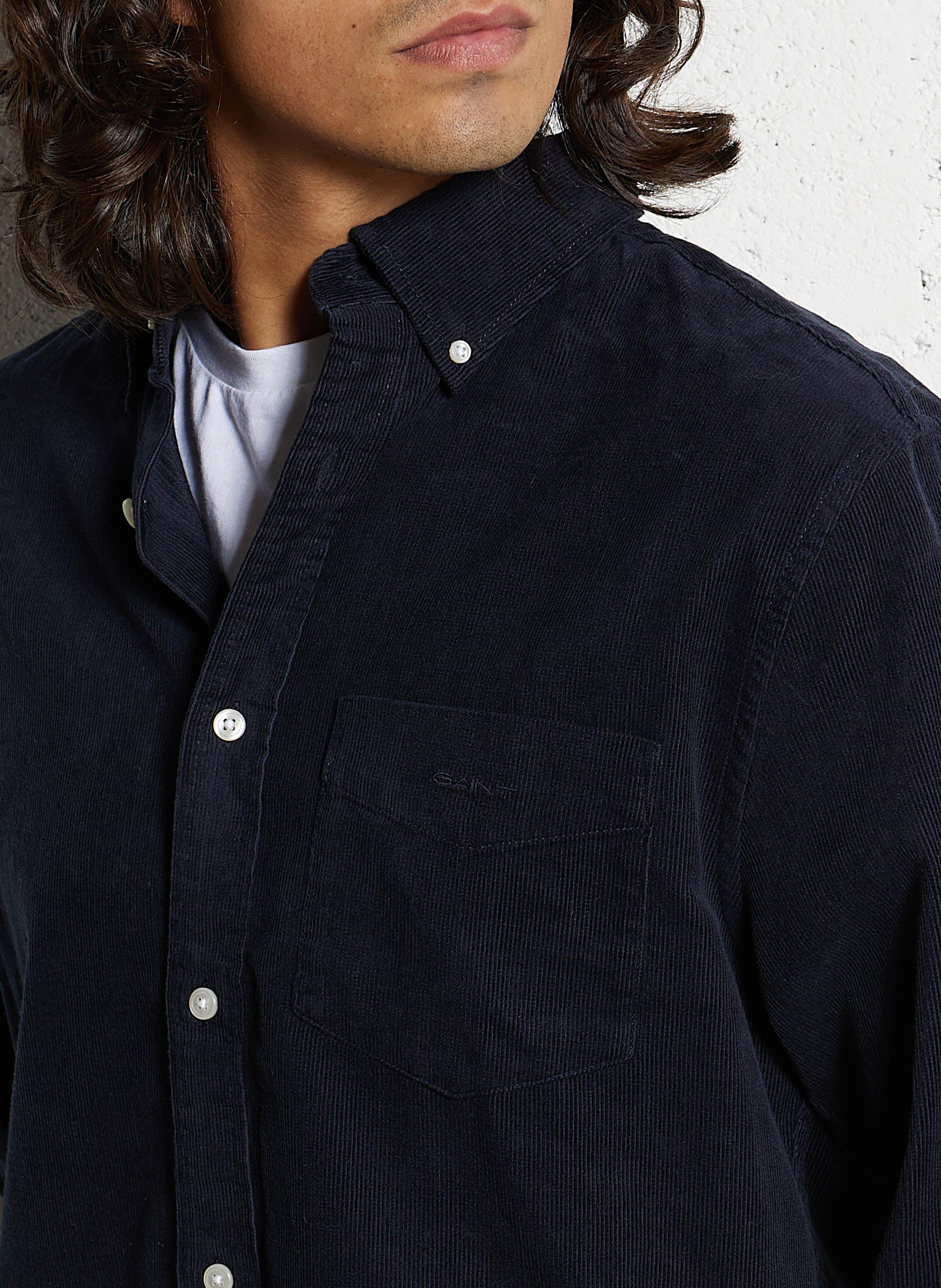 Chemise col classique manches contrastantes en coton GANT Blue