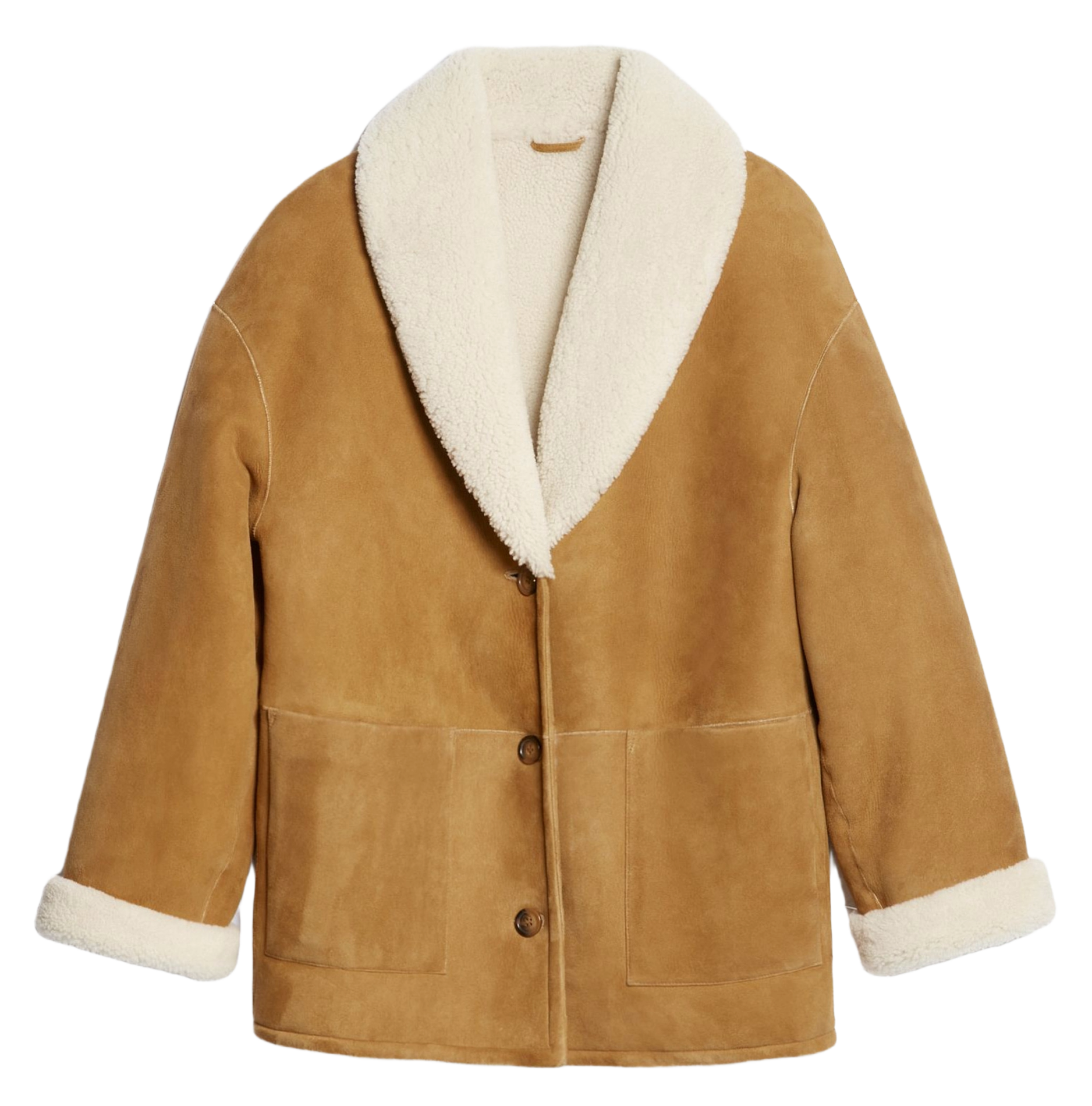 Leather jacket with shawl collar VANESSA BRUNO Brown