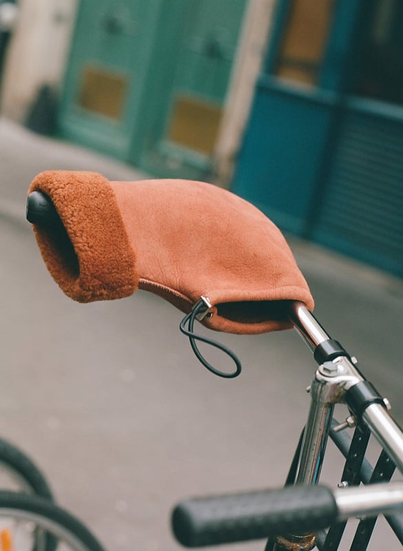 Wollen armwarmers voor fietsers ILDA'S SHEEP Beige