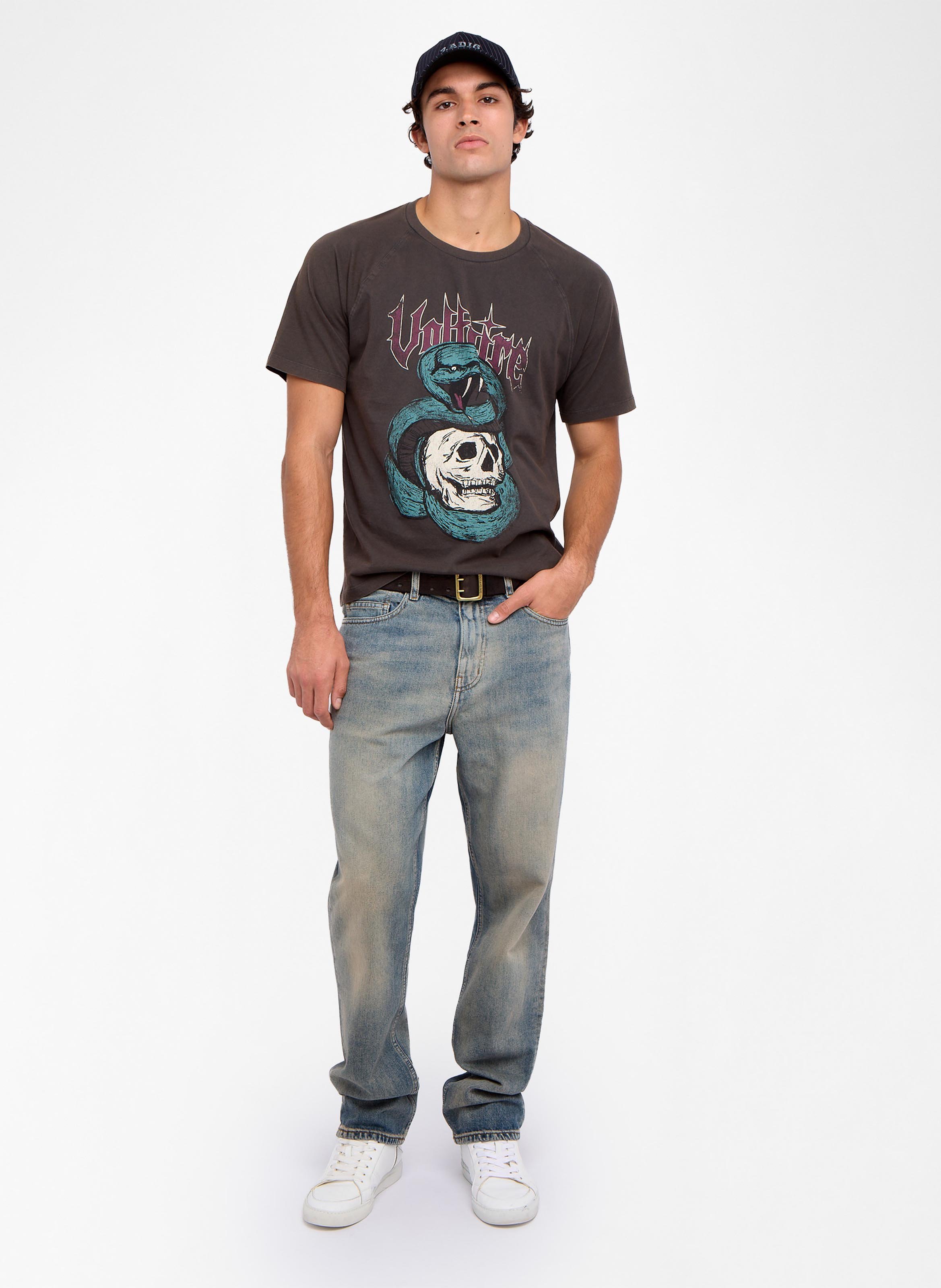 Straight-cut printed round-neck T-shirt ZADIG&VOLTAIRE Black