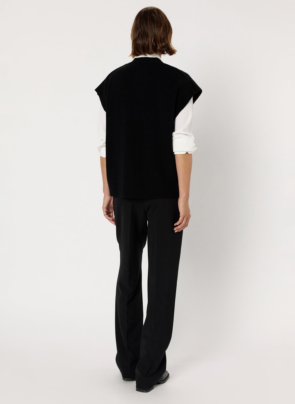 Gilet col V en laine GERARD DAREL Noir