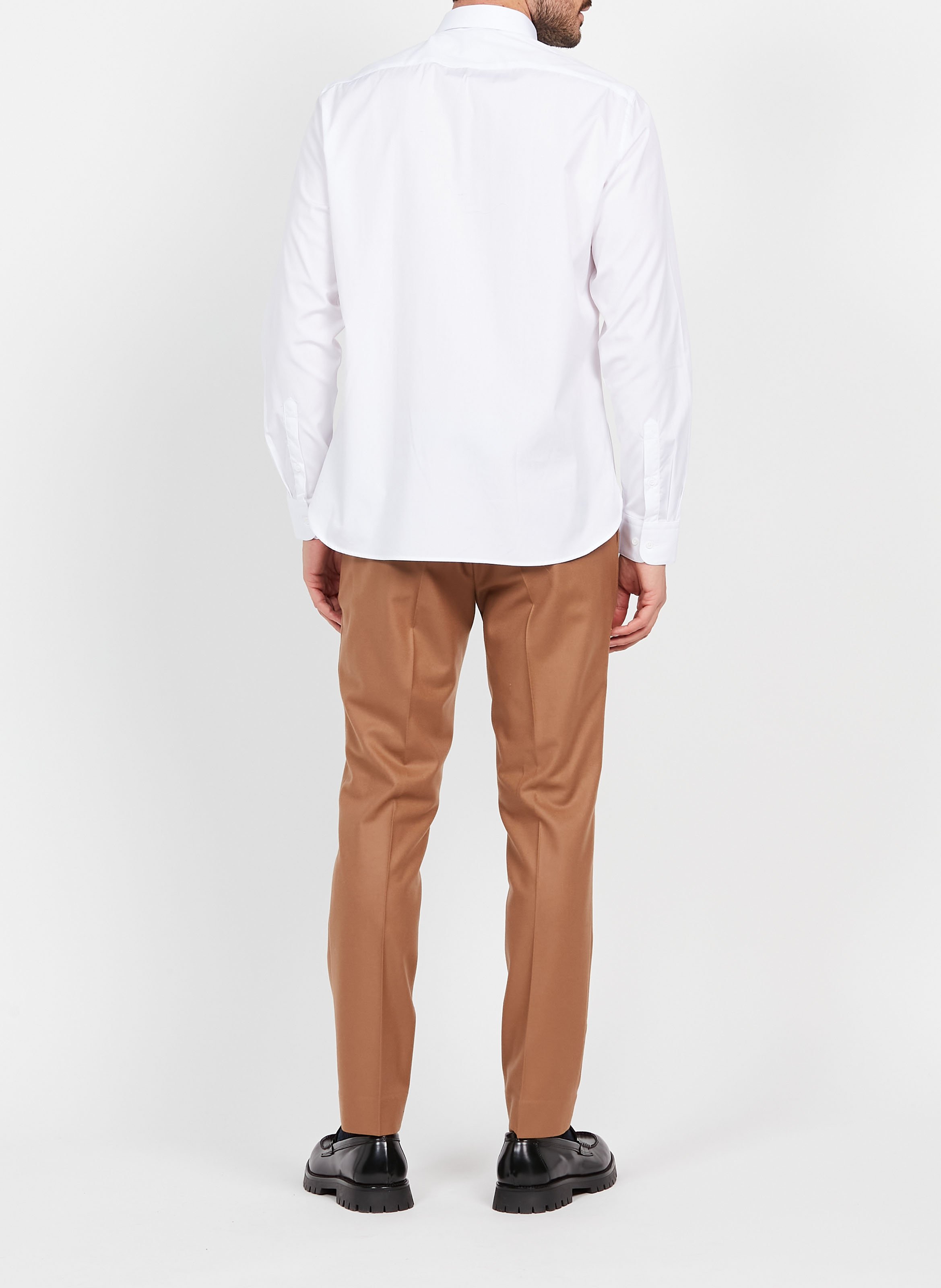 Regular-fit cotton shirt with classic collar ATELIER PRIVE White
