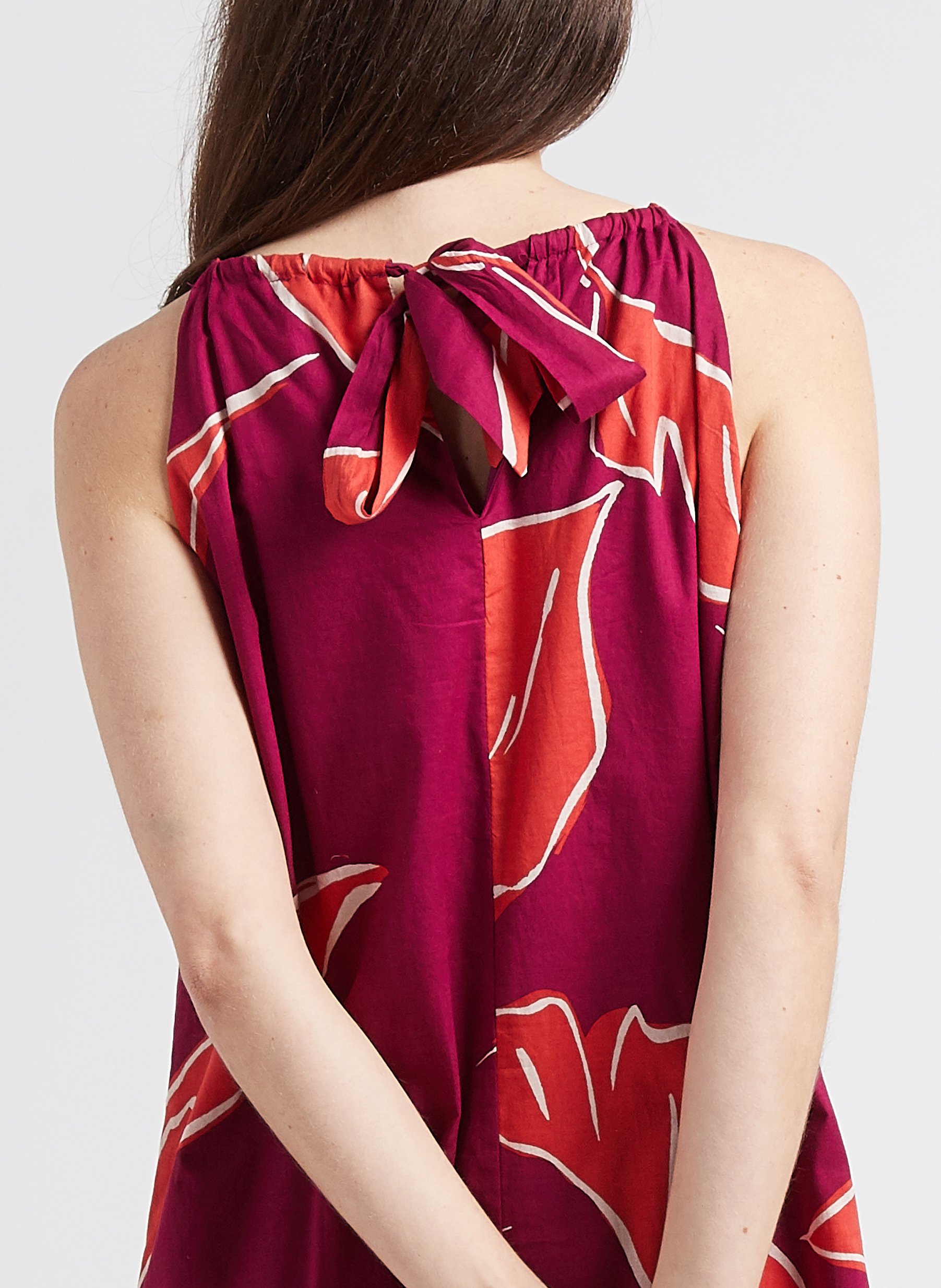 Long printed cotton dress GRACE ET MILA Pink