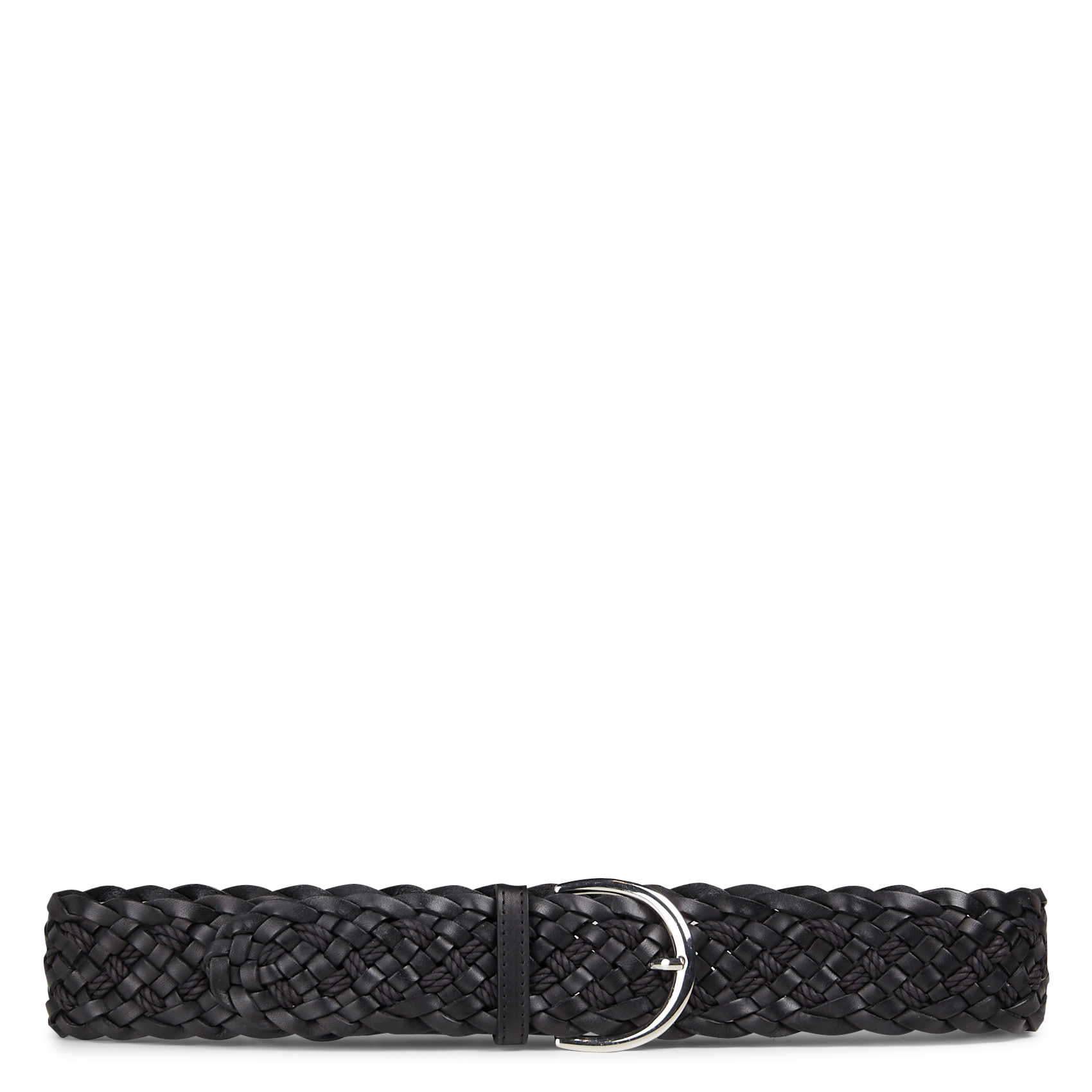 Ceintuur van gevlochten leer MAISON 123 Zwart