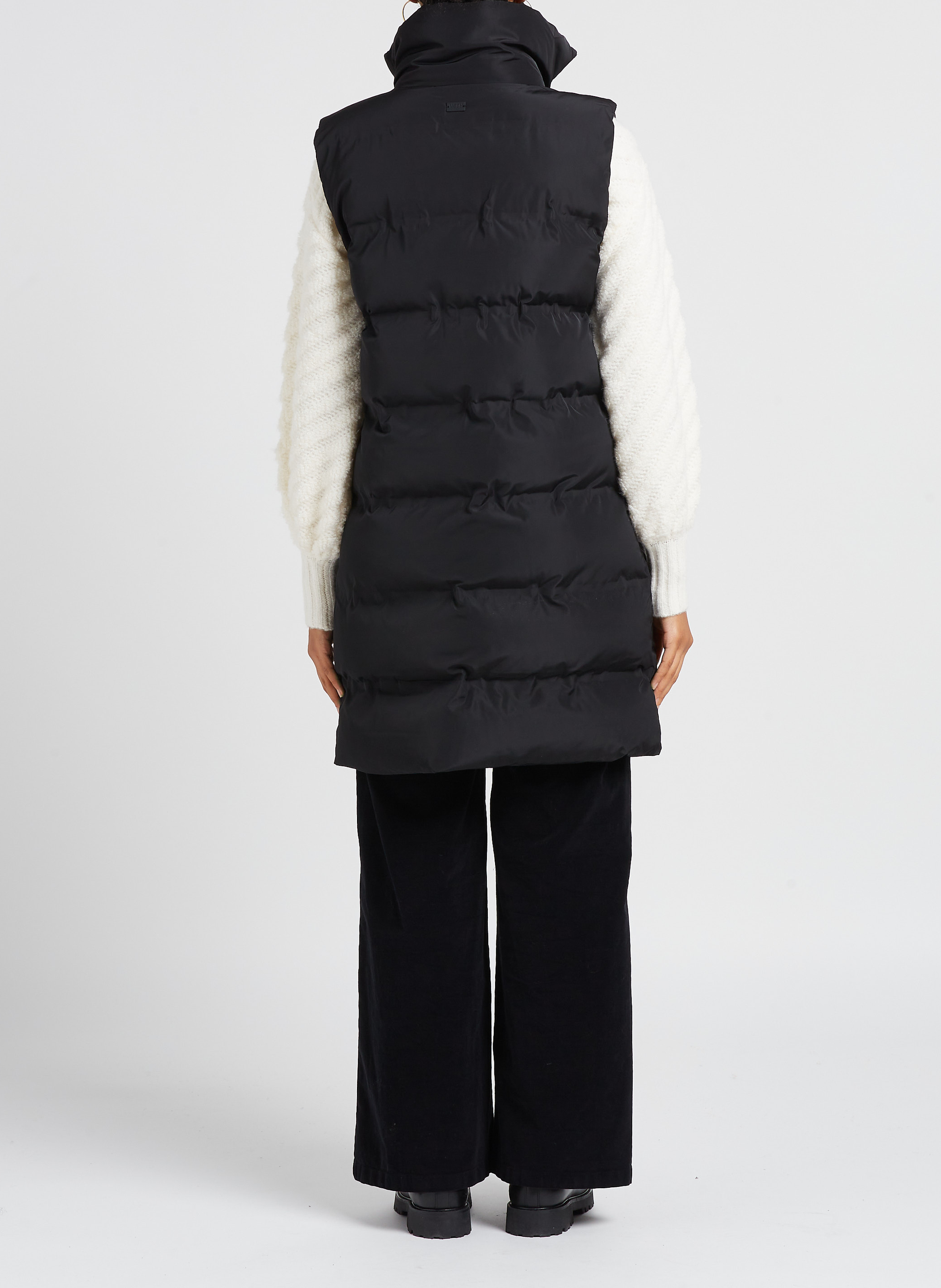 Doudoune droite à col montant MOSS COPENHAGEN Noir