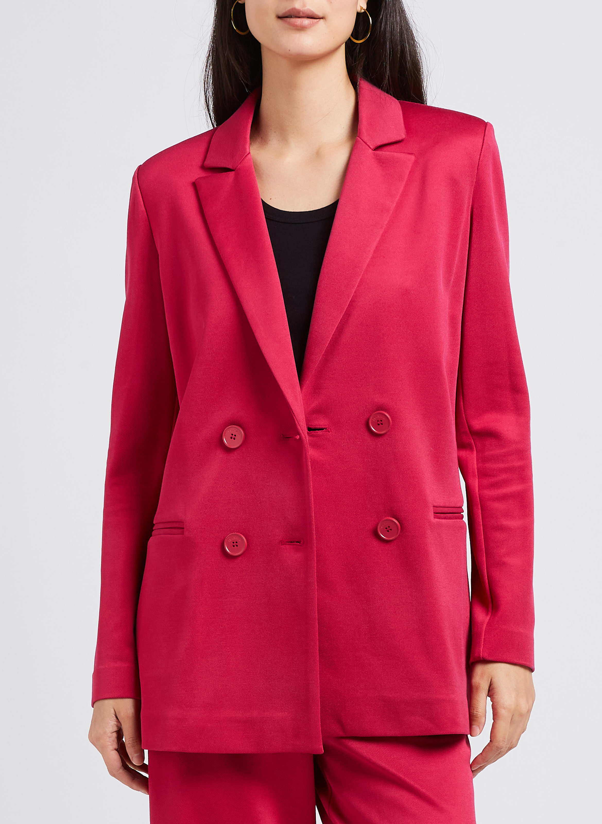 Blazer en sergé de jersey  MAX&Co. Rouge