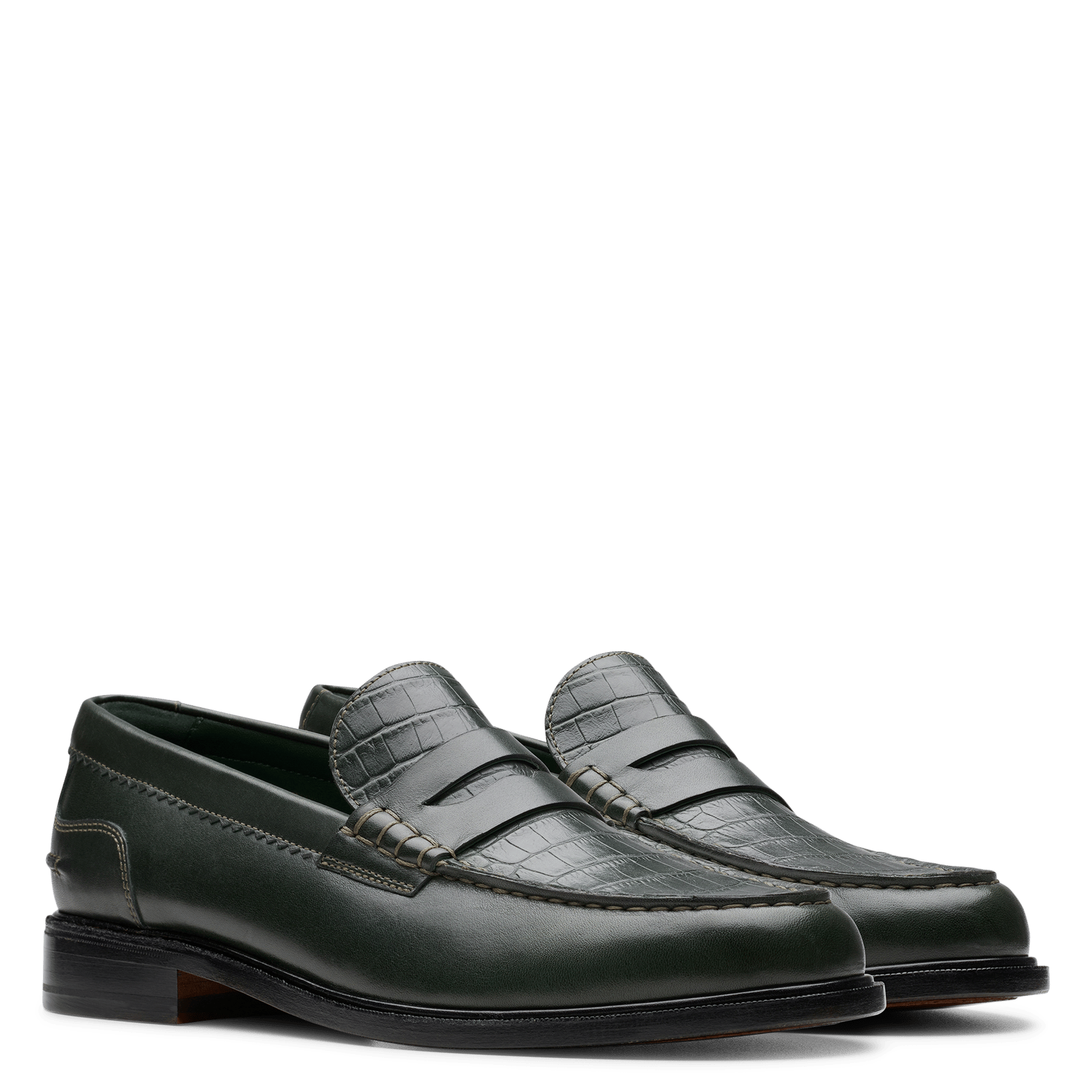 Mocassini in pelle CLARKS Verde
